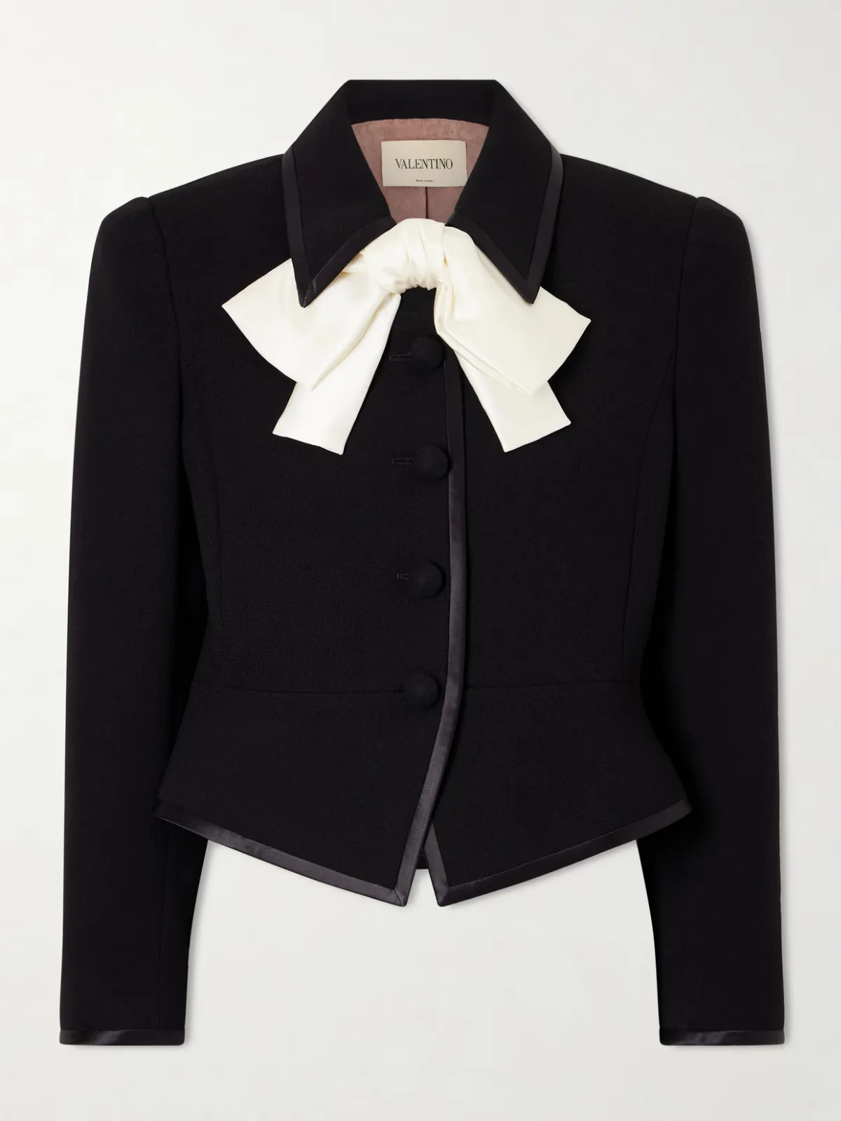 - Bow-embellished Wool Jacket -