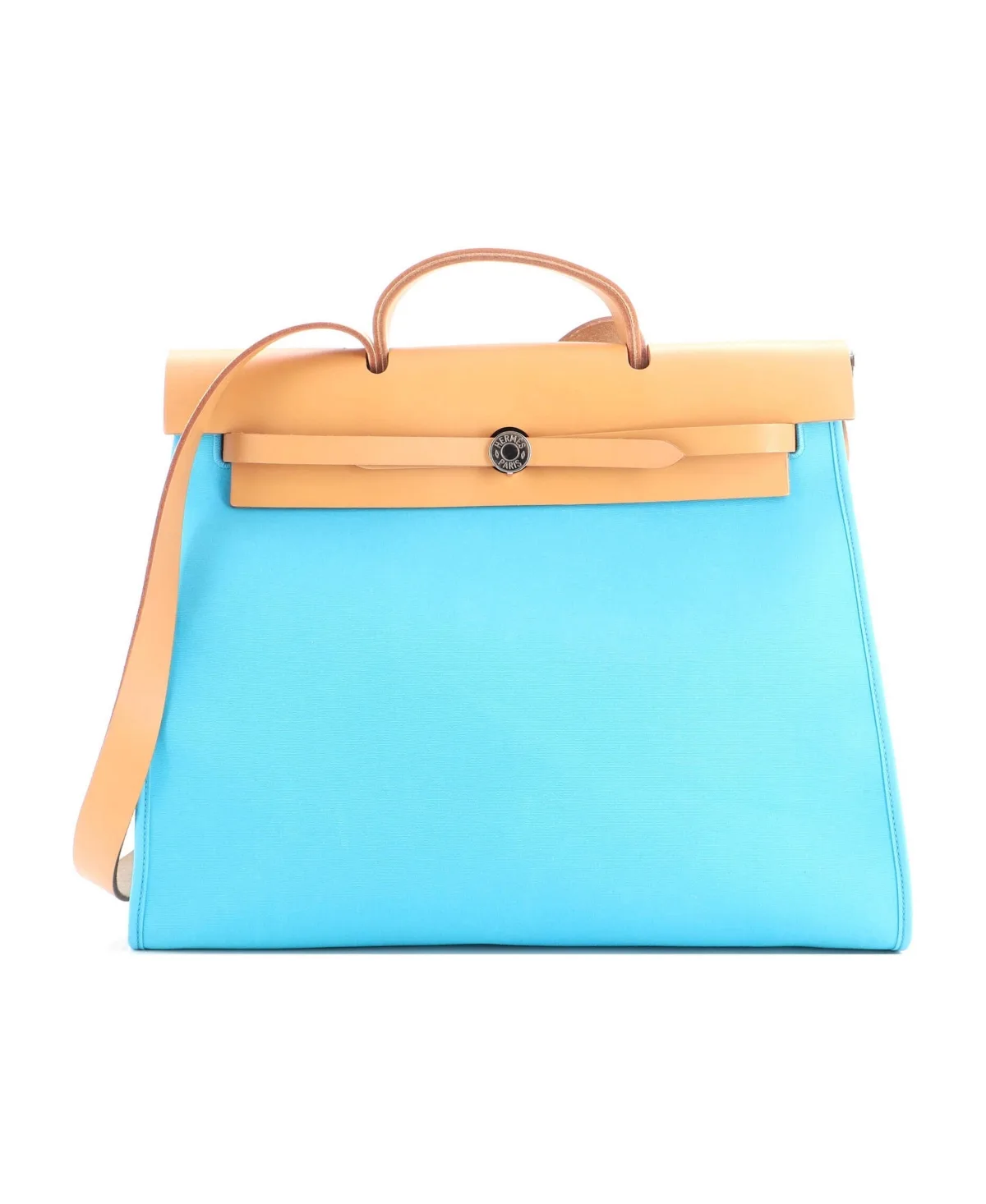 Pre-Owned Hermes 39 Herbag Zip Leather and Toile by Hermes