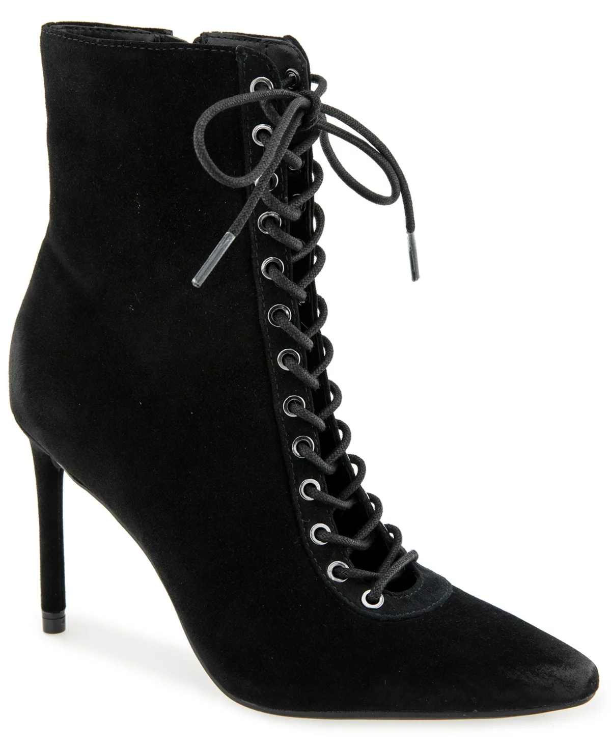 Quest Pointed Toe Stiletto Suede Booties by Kenneth Cole