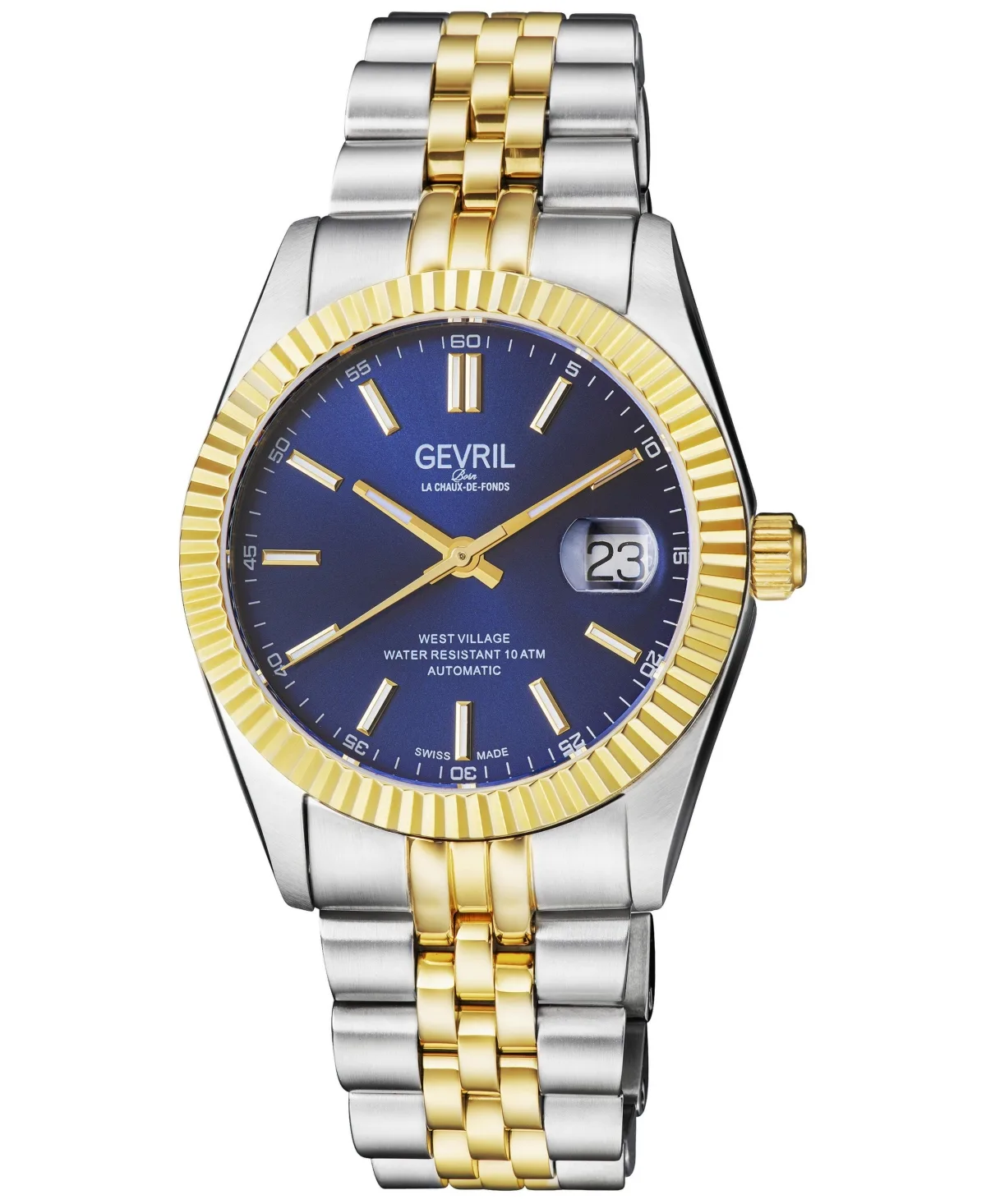 Swiss Automatic West Village Two-Tone Stainless Steel Bracelet Watch, 40 mm by Gevril