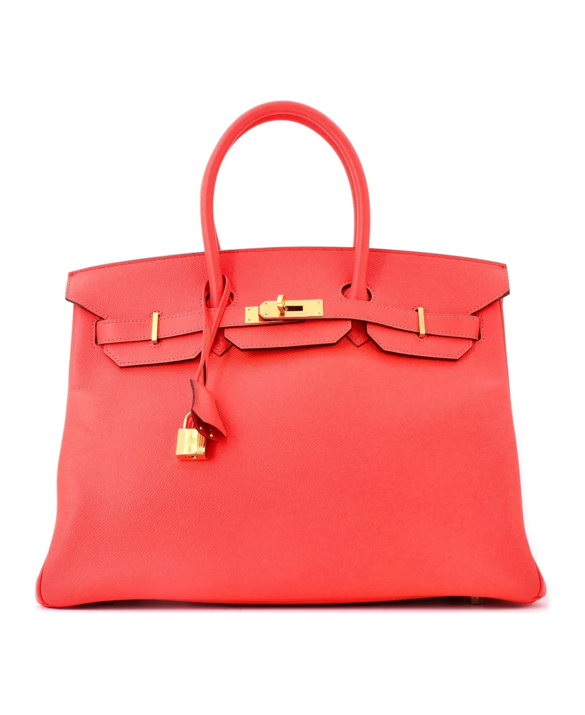 Pre-Owned Hermes Birkin 35 Handbag Pink Epsom with Gold Hardware by Hermes