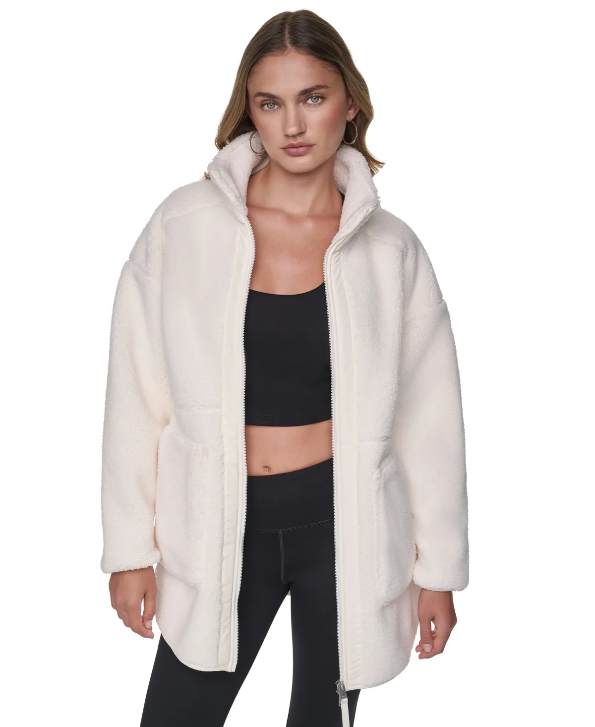 Sherpa Mock-Neck Full-Zip Jacket