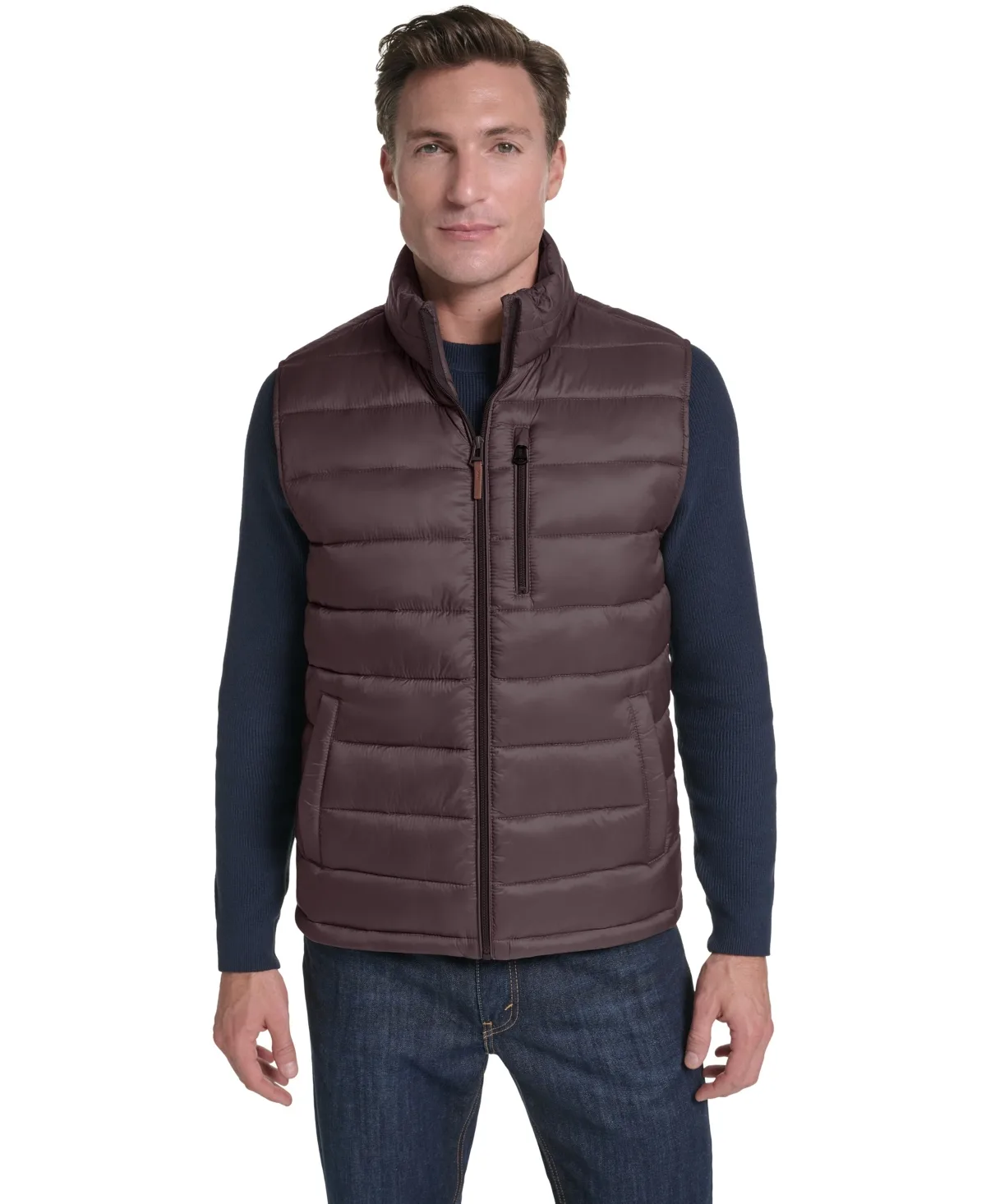 Channel-Quilted Puffer Vest