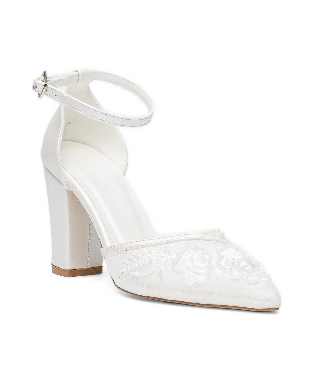 Lucienne Block Heel Ankle Strap Bridal Pump by Forever & Always Shoes