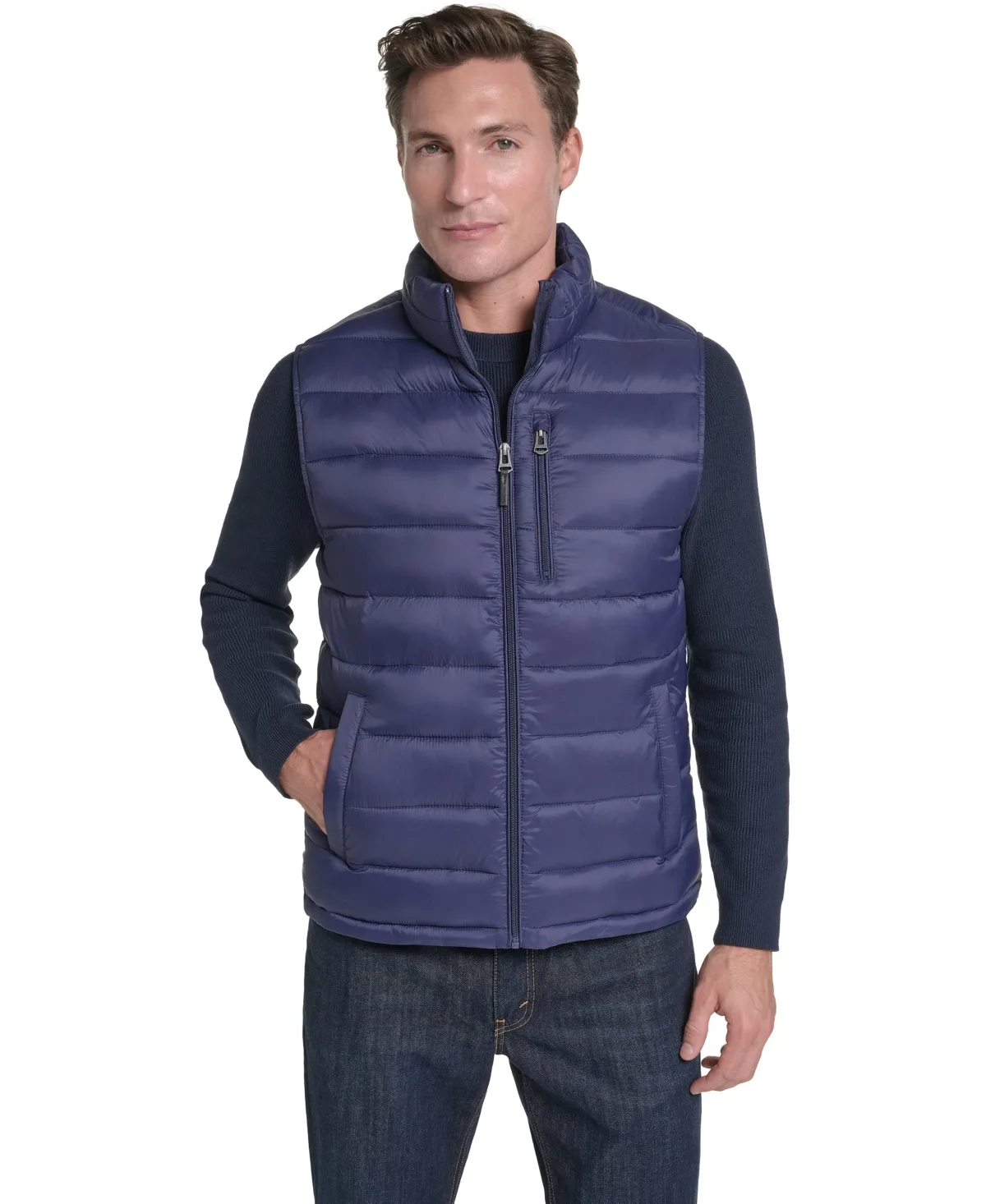 Channel-Quilted Puffer Vest