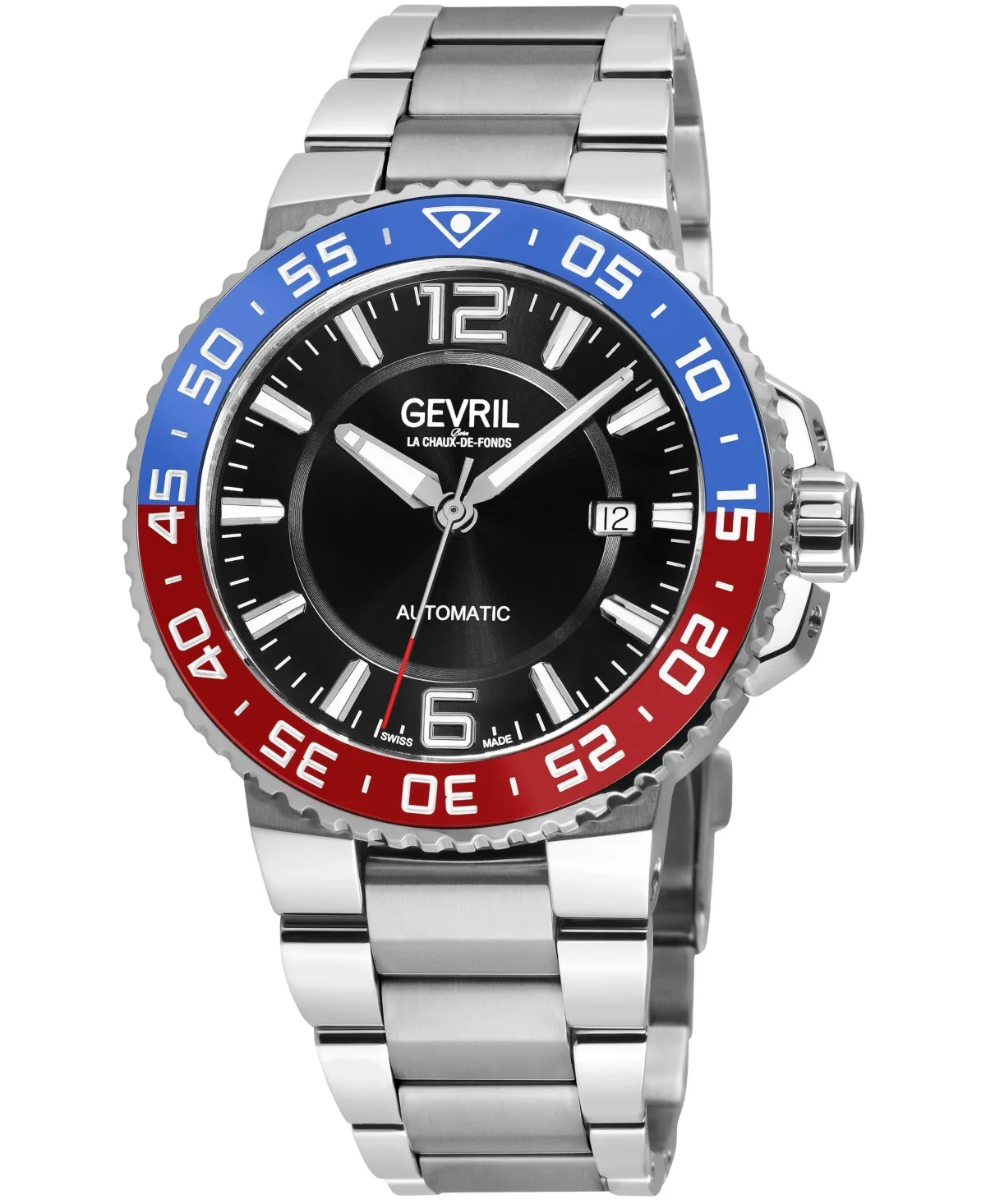 Riverside Swiss Automatic 316L Stainless Steel Bracelet Watch by Gevril