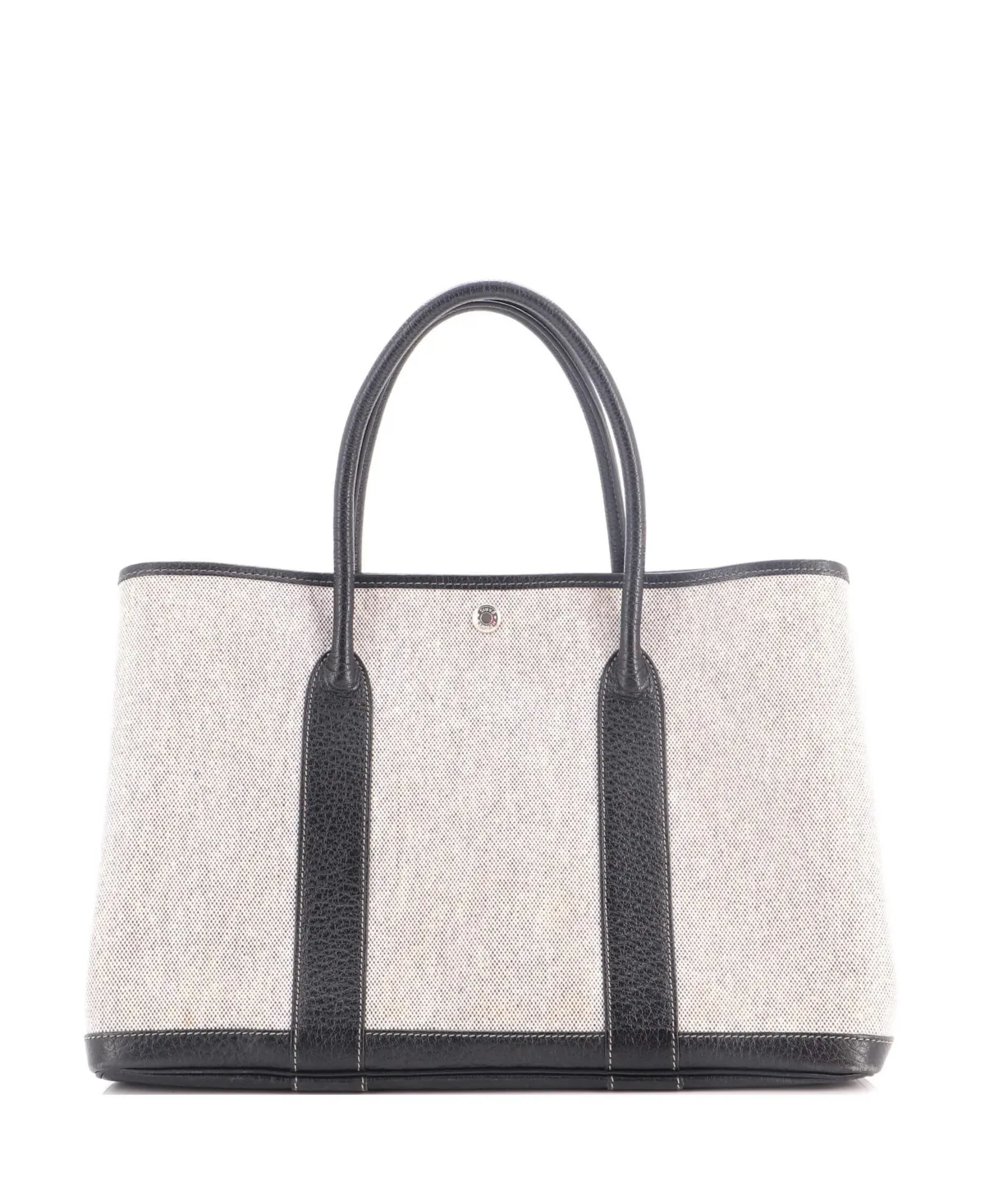 Pre-Owned 36 Garden Party Tote Toile and Leather by Hermes