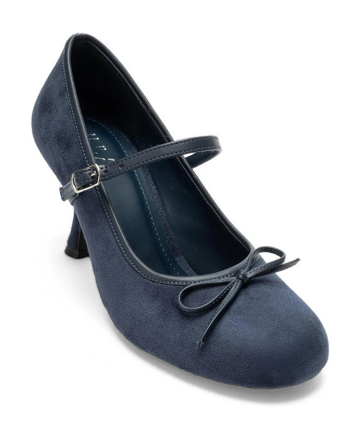 Acland Bow Stiletto Pump - Navy Suede by Prologue Shoes