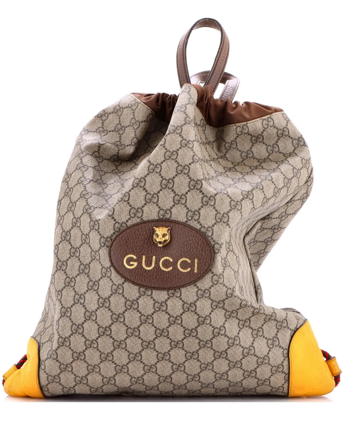 Pre-Owned Gucci Large Neo Vintage Drawstring Backpack Gg Coated Canvas by Gucci