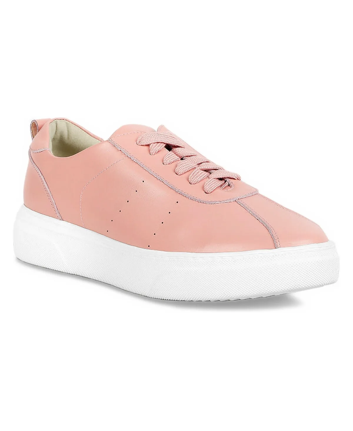 Magull Solid Lace Up Leather Sneakers by Rag & Co