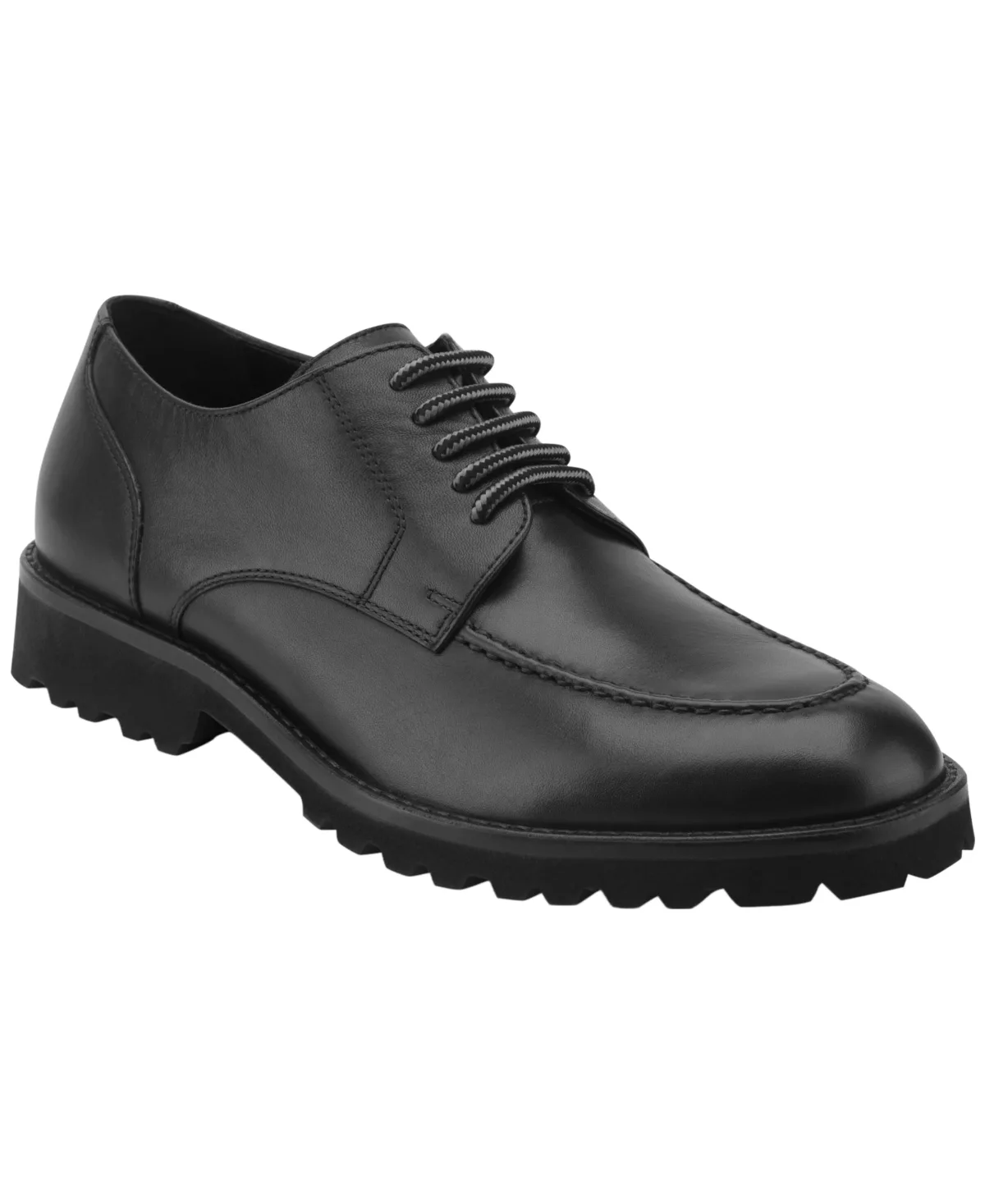 Rosco Lug Sole Oxfords - Black Leather by Kenneth Cole