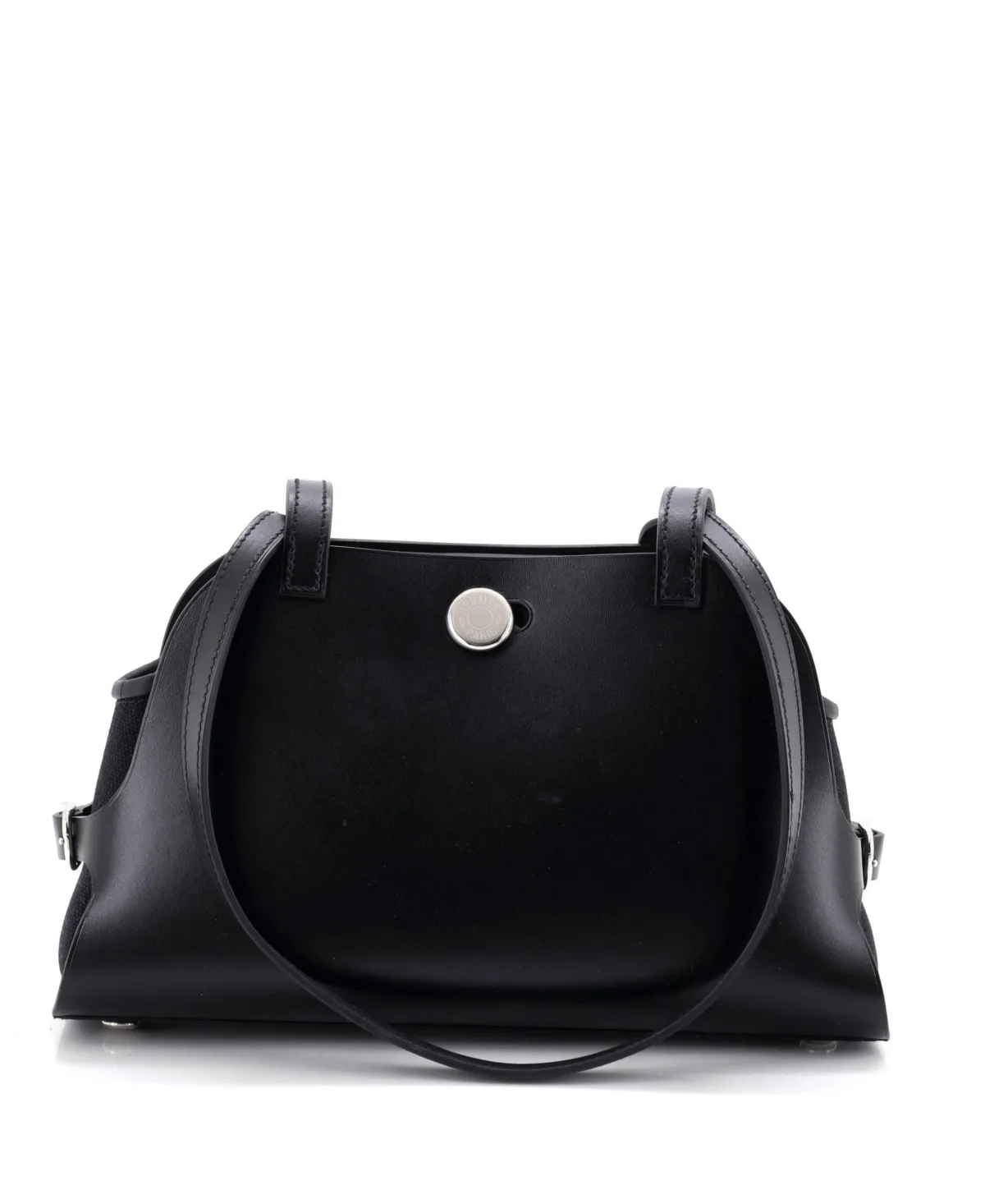 Pre-Owned Tablier Sellier Bag Vache Hunter with Swift and Toile by Hermes