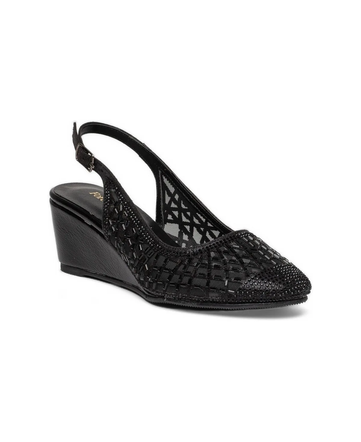None Embellished Wedge Pump by Forever & Always Shoes