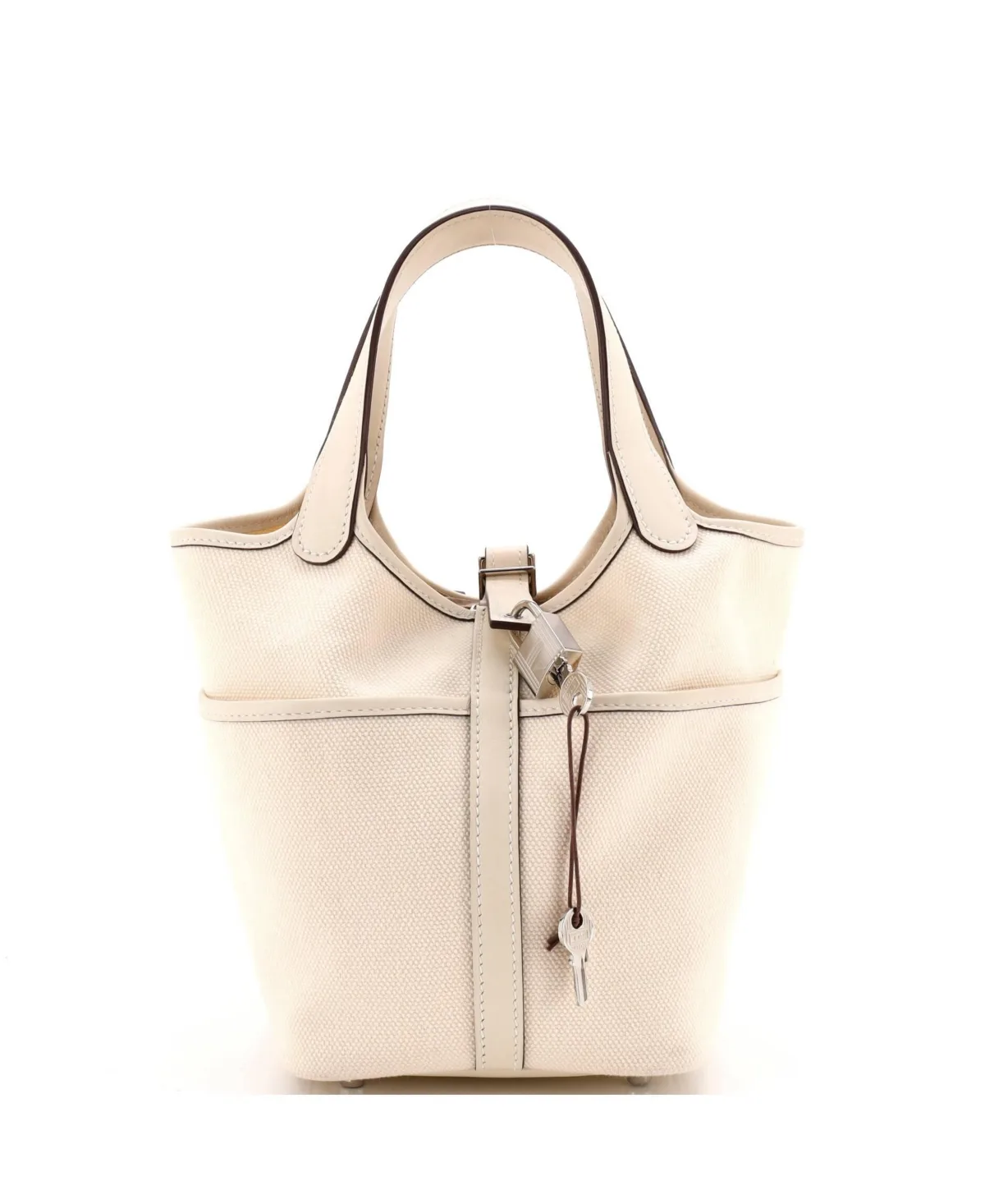 Pre-Owned Hermes PM Cargo Picotin Lock Bag Canvas and Swift by Hermes