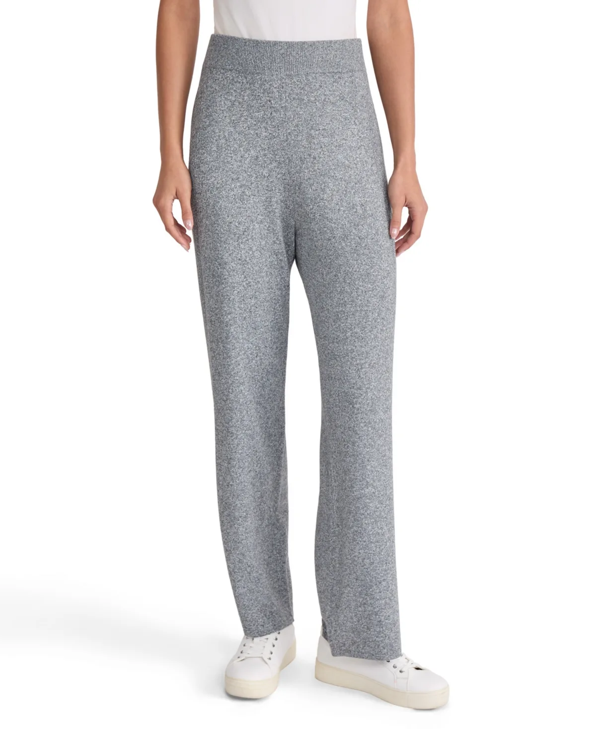 Pull-On Wide-Leg Side-Rib Pants