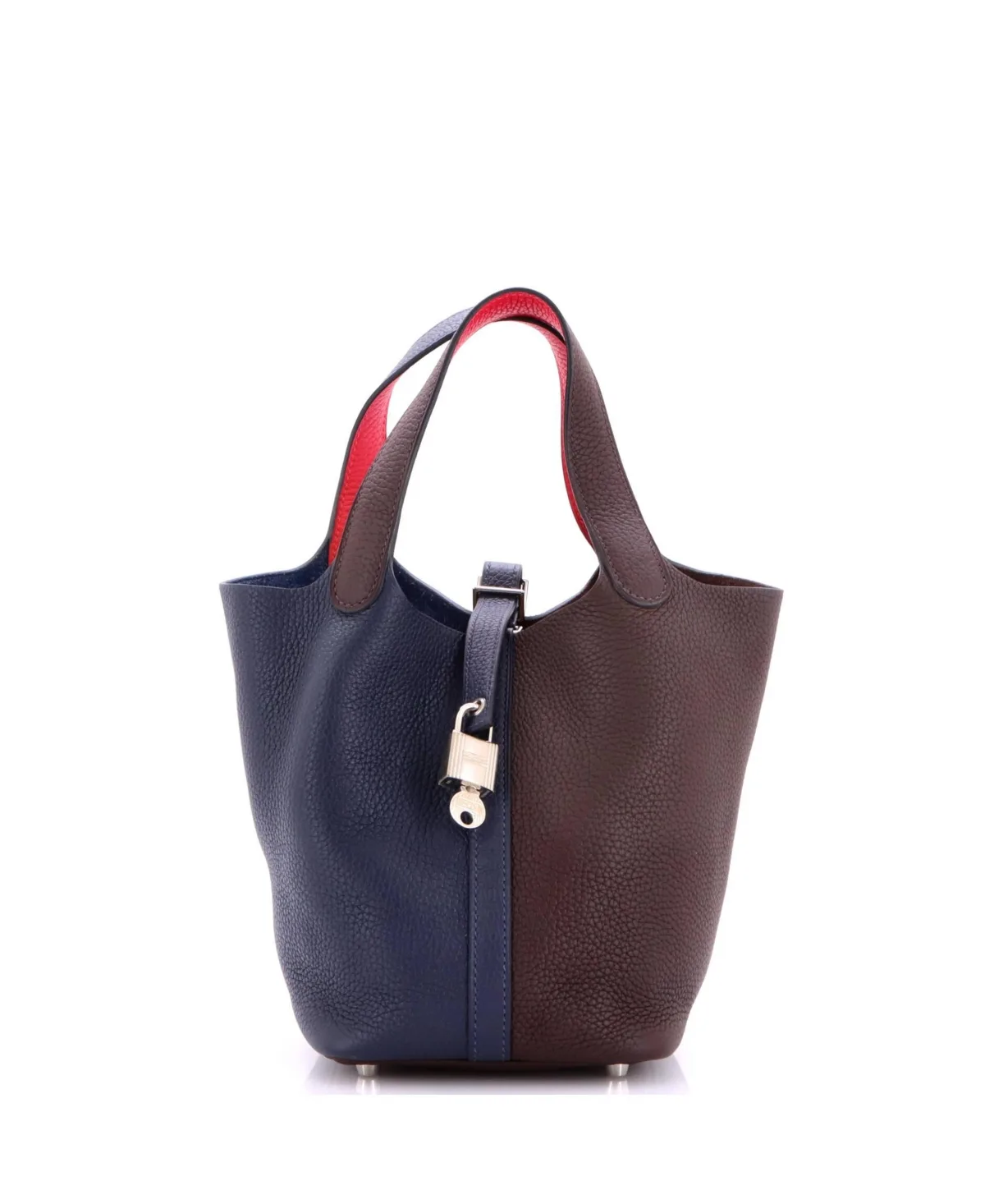 Pre-Owned Hermes Pm Picotin Lock Bag Tricolor Clemence by Hermes