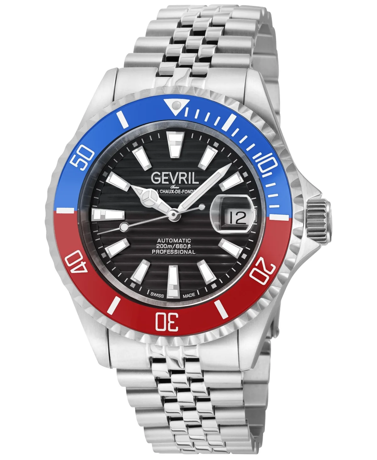 Swiss Automatic Chambers Stainless Steel Bracelet Watch, 43mm by Gevril