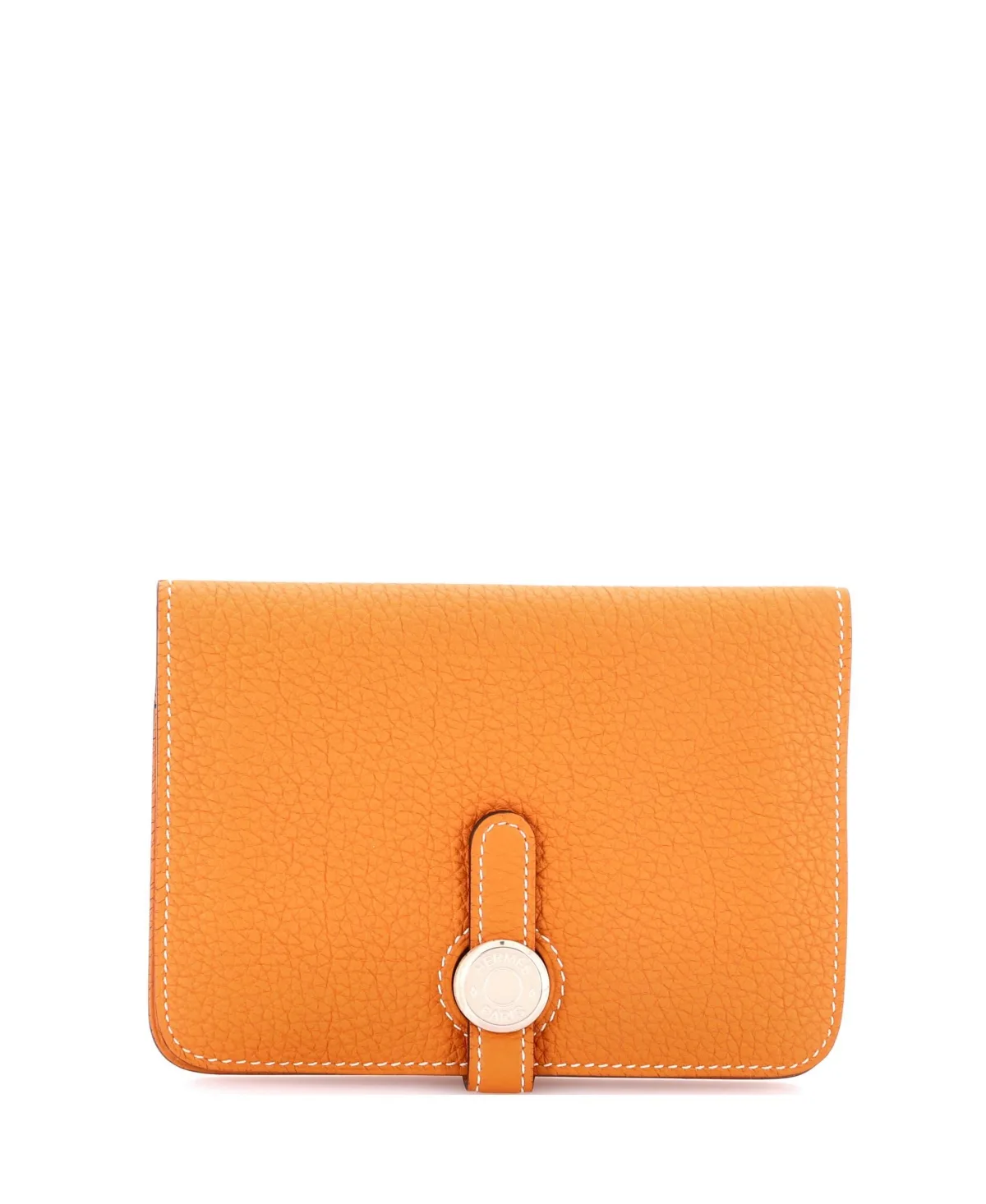 Pre-Owned Hermes Dogon Compact Wallet Leather by Hermes