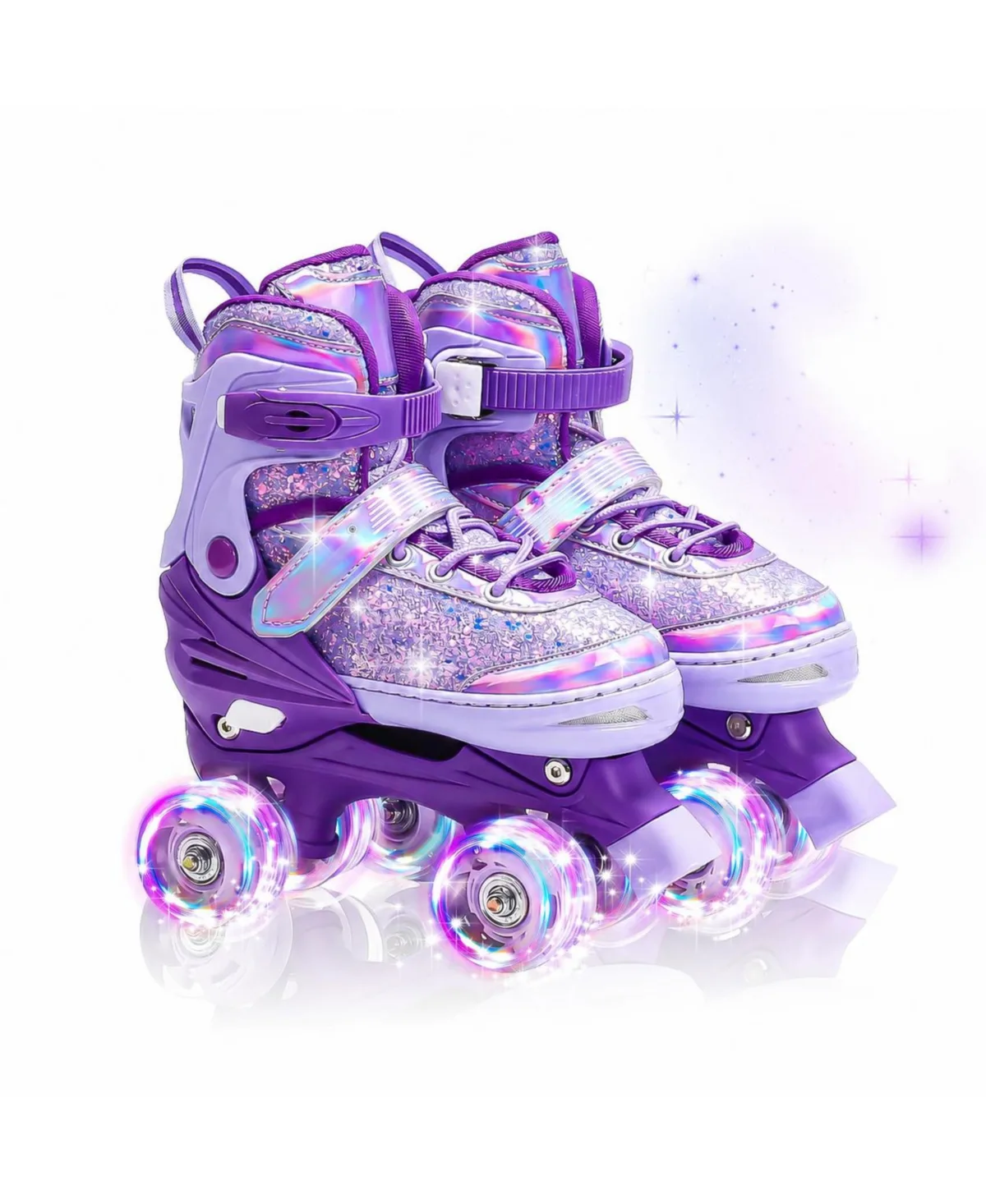 Adjustable Kids Roller Skates 4 Size Abec 7 Bearings Breathable Safe Beginner Skates by Magicorange