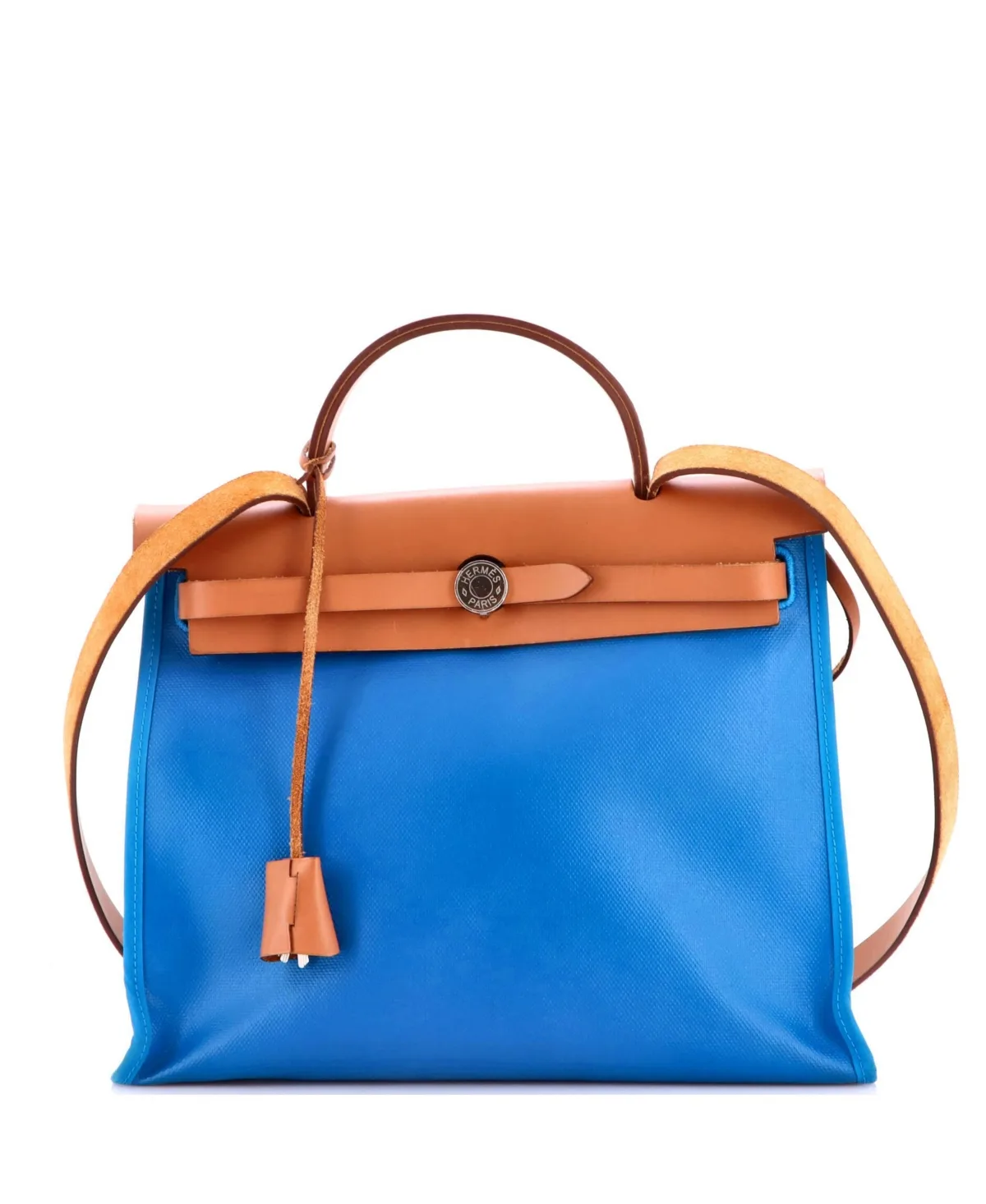 Pre-Owned 31 Herbag Zip Berline Vache Canvas and Leather by Hermes