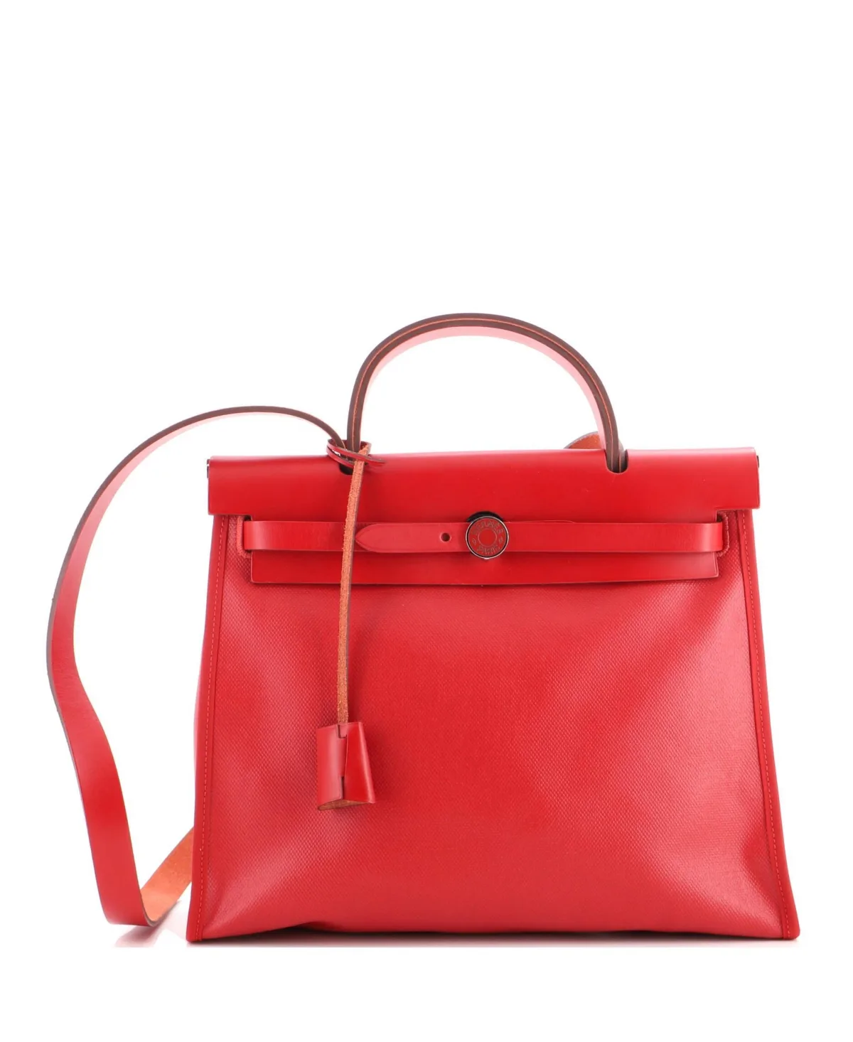 Pre-Owned 31 Herbag Zip Berline Vache Canvas and Leather by Hermes