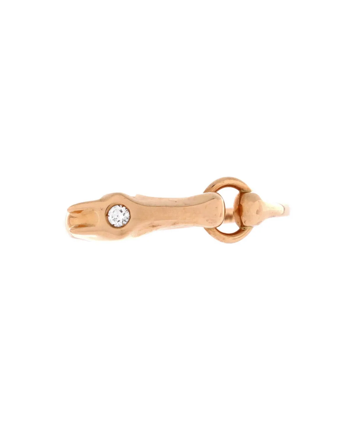 Pre-Owned Hermes Galop Round Diamond Ring (0.02 ct.) in 18K Rose Gold by Hermes