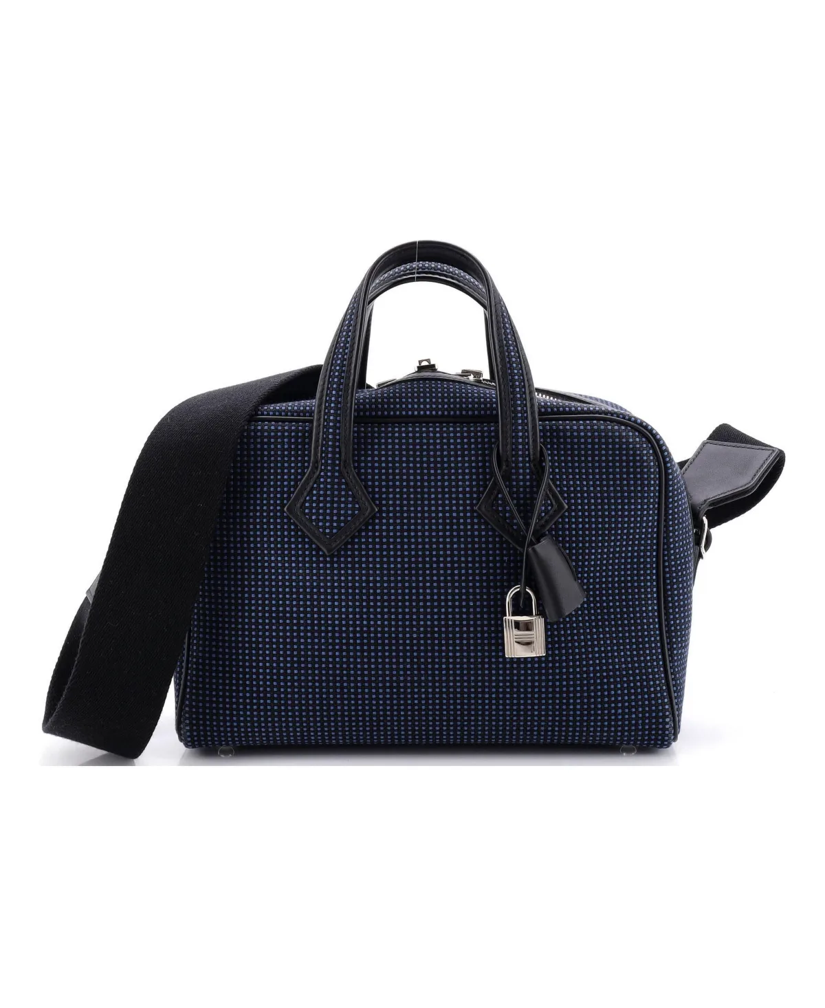 Pre-Owned Mini Victoria Iii Fourre Tout Bag Toile with Leather by Hermes