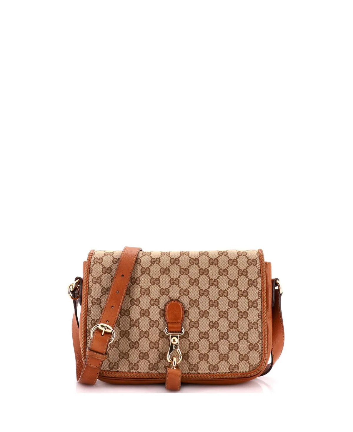 Pre-Owned Medium Marrakech Messenger Bag Gg Canvas with Leather by Gucci