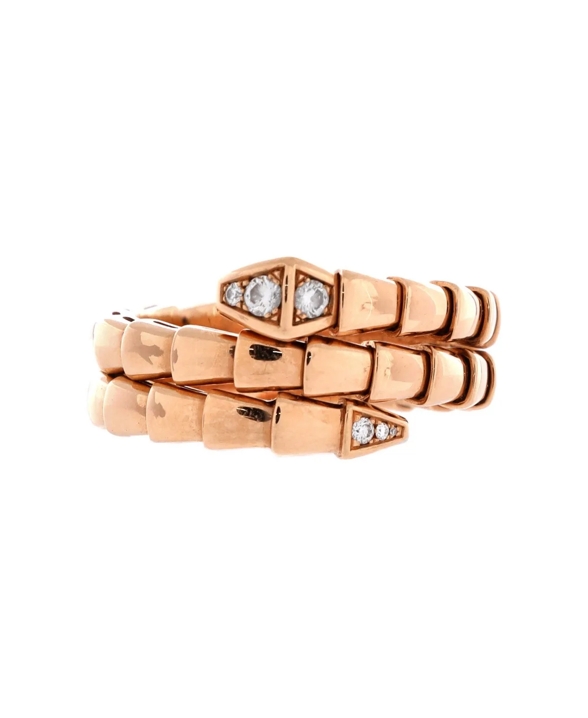 Pre-Owned Diamond Serpenti Viper Ring (0.10 ct.) in 18K Rose Gold