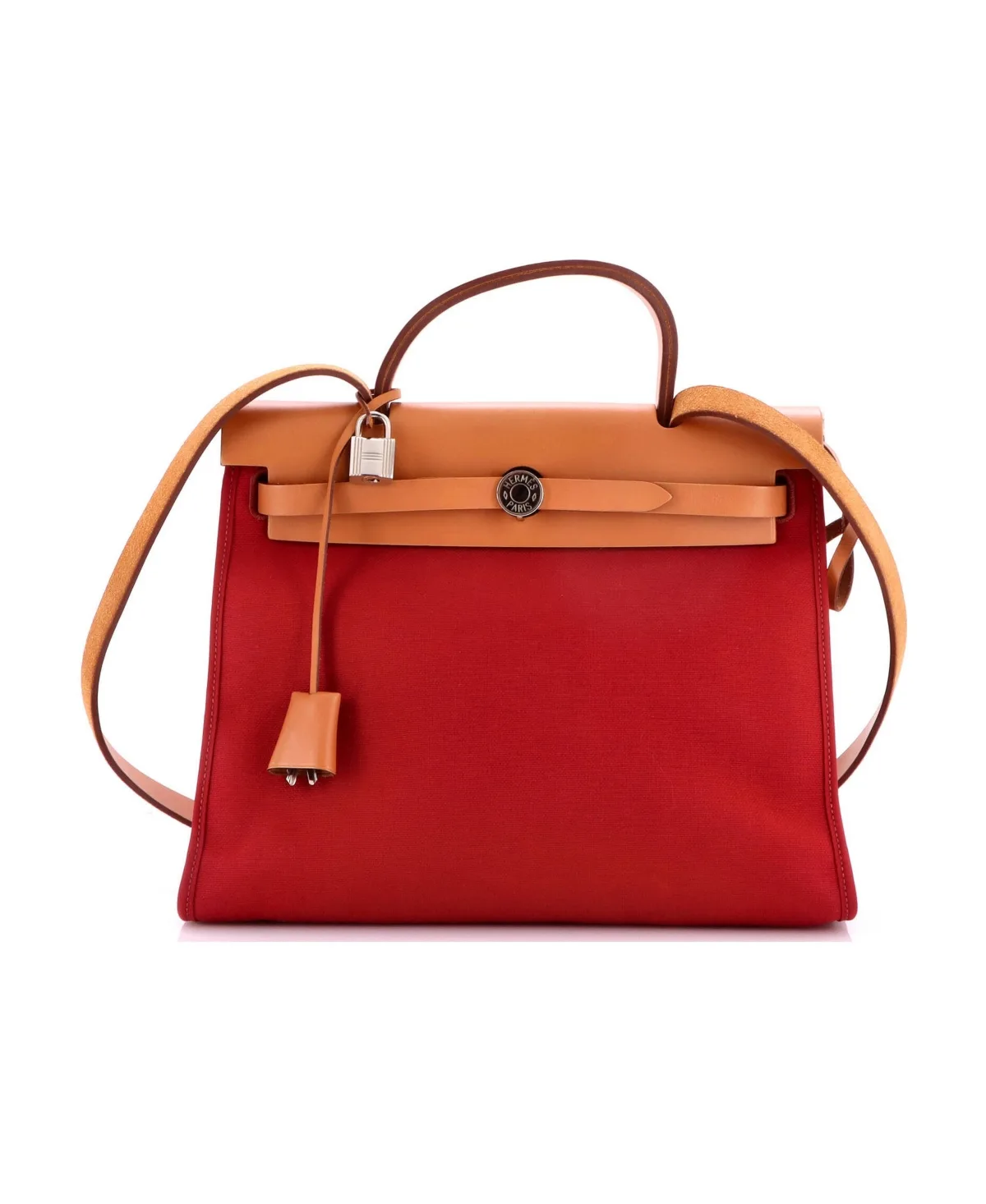 Pre-Owned 31 Herbag Zip Leather and Toile by Hermes