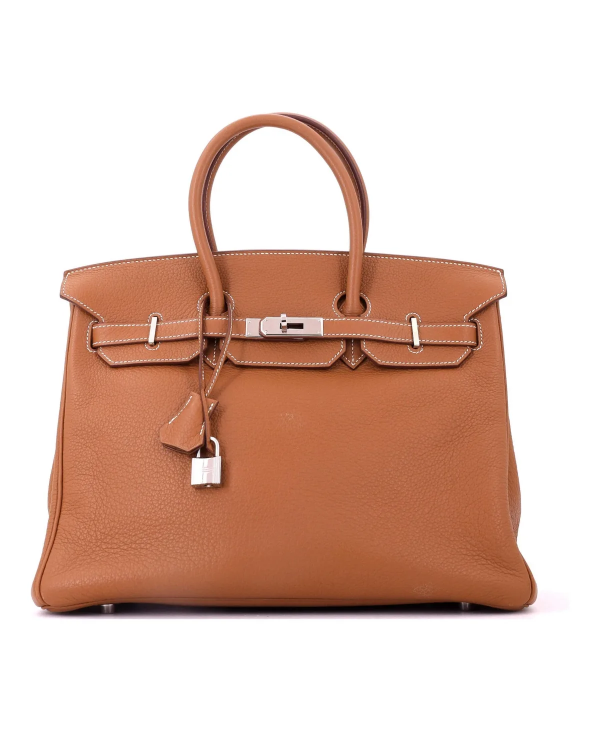 Pre-Owned Hermes Birkin 35 Handbag Clemence with Palladium Hardware by Hermes