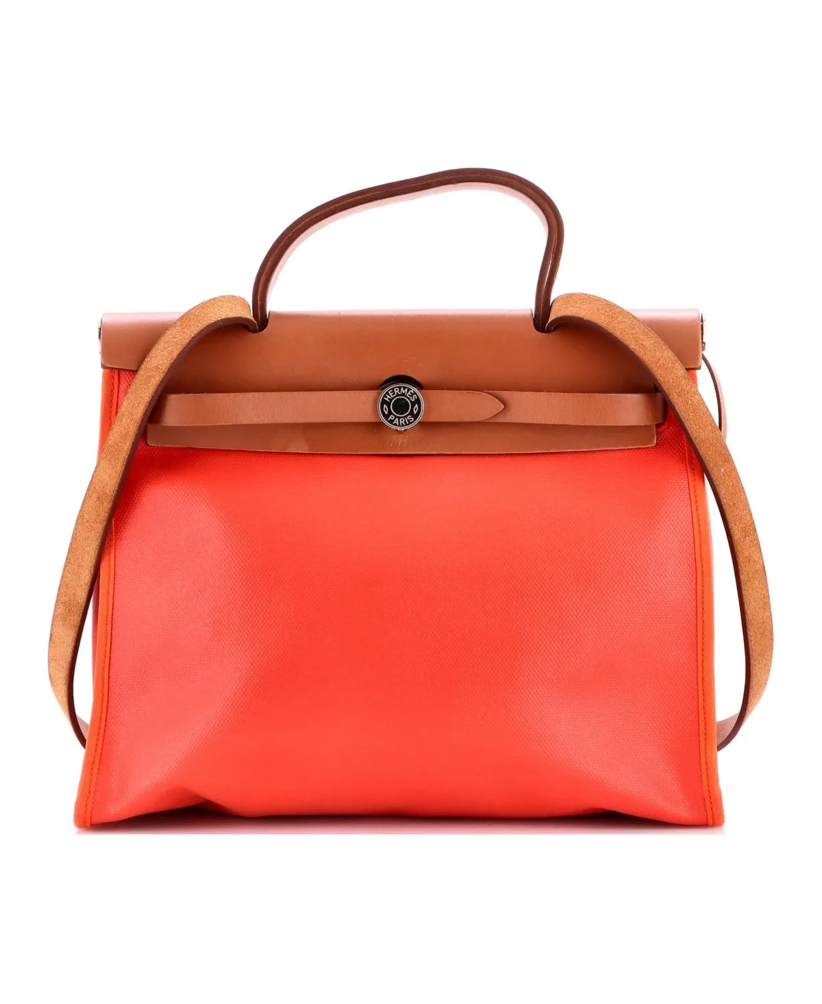Pre-Owned Hermes 31 Herbag Zip Berline Vache Canvas and Leather by Hermes