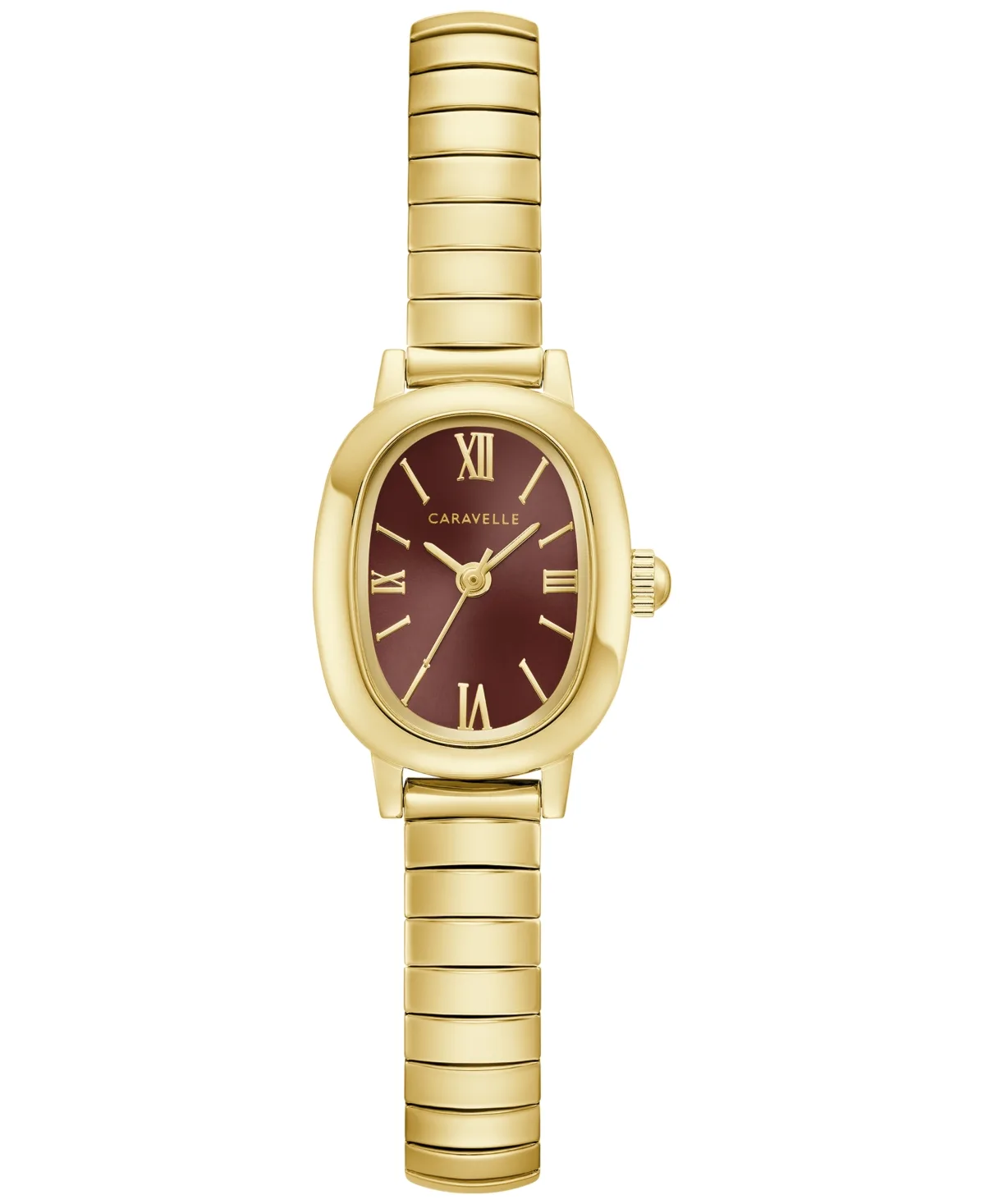 Classic Quartz Gold-Tone Stainless Steel Watch 18.5mm by Caravelle
