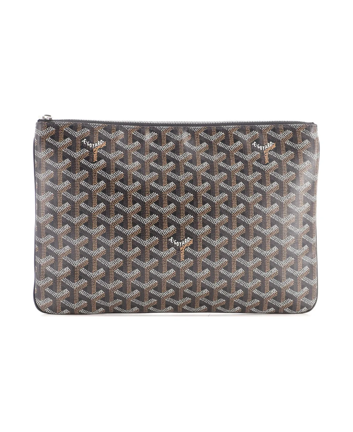 Pre-Owned Goyard mm Senat Zip Pouch Coated Canvas