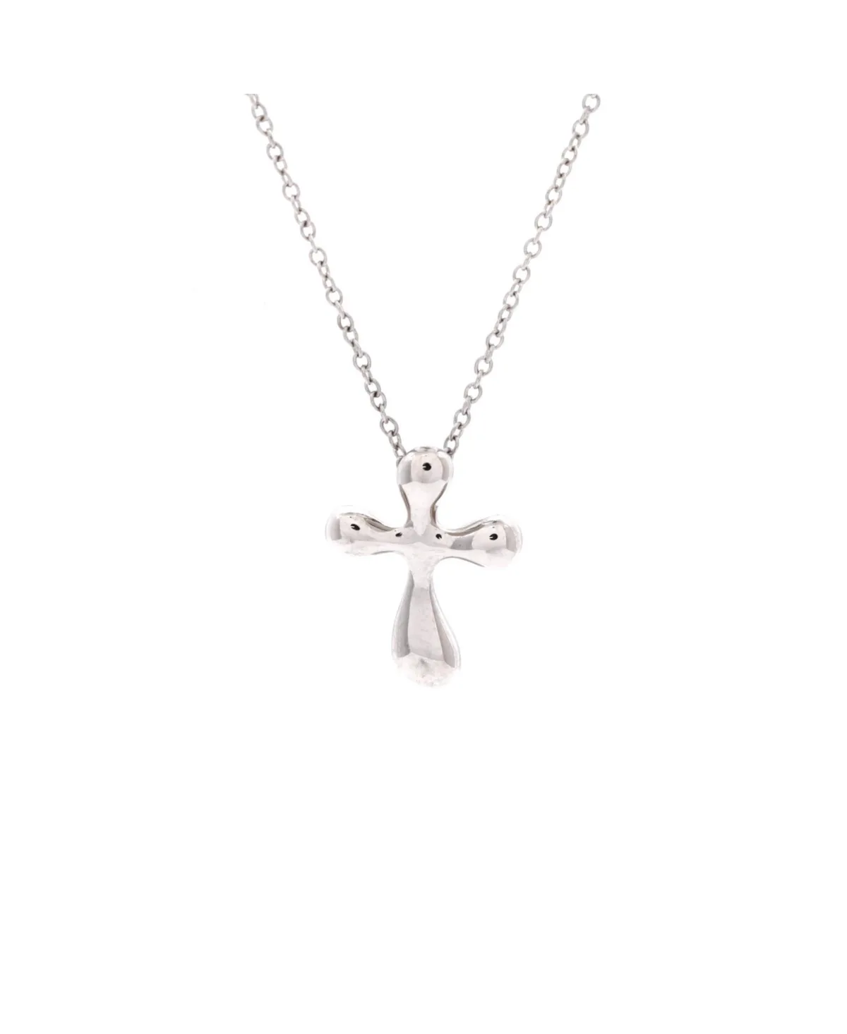Pre-Owned Tiffany & Co Elsa Peretti Cross Pendant Necklace - Platinum (pt950) by Tiffany & Co.