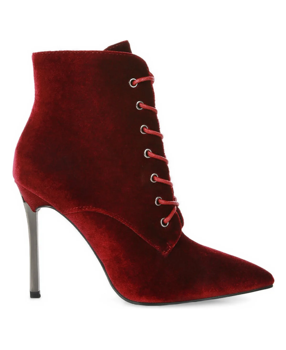 Bornsta Velvet High Heeled Velvet Boots by London Rag