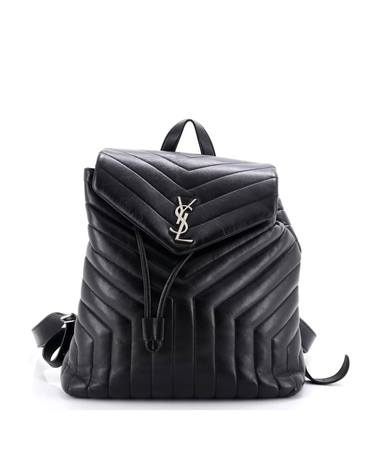 Pre-Owned Saint Laurent Medium LouLou Backpack Matelasse Chevron Leather by Saint Laurent