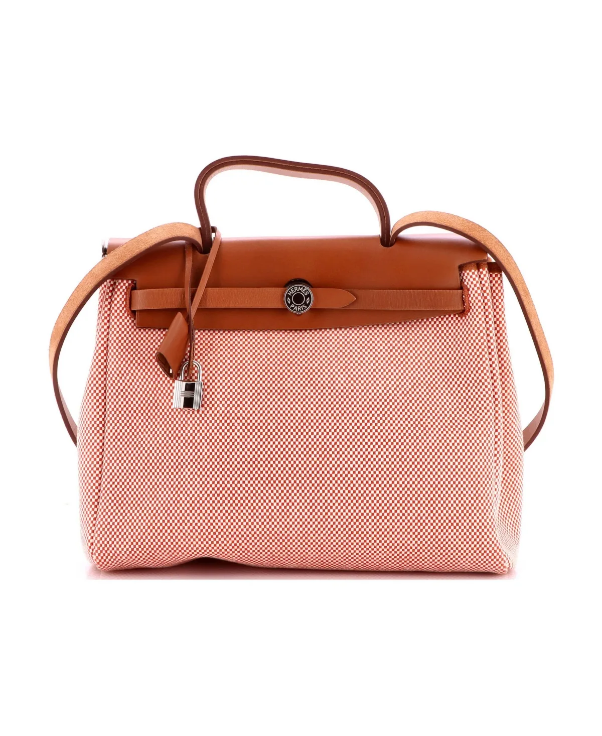 Pre-Owned Hermes 31 Herbag Zip Criss Viking Toile and Leather by Hermes