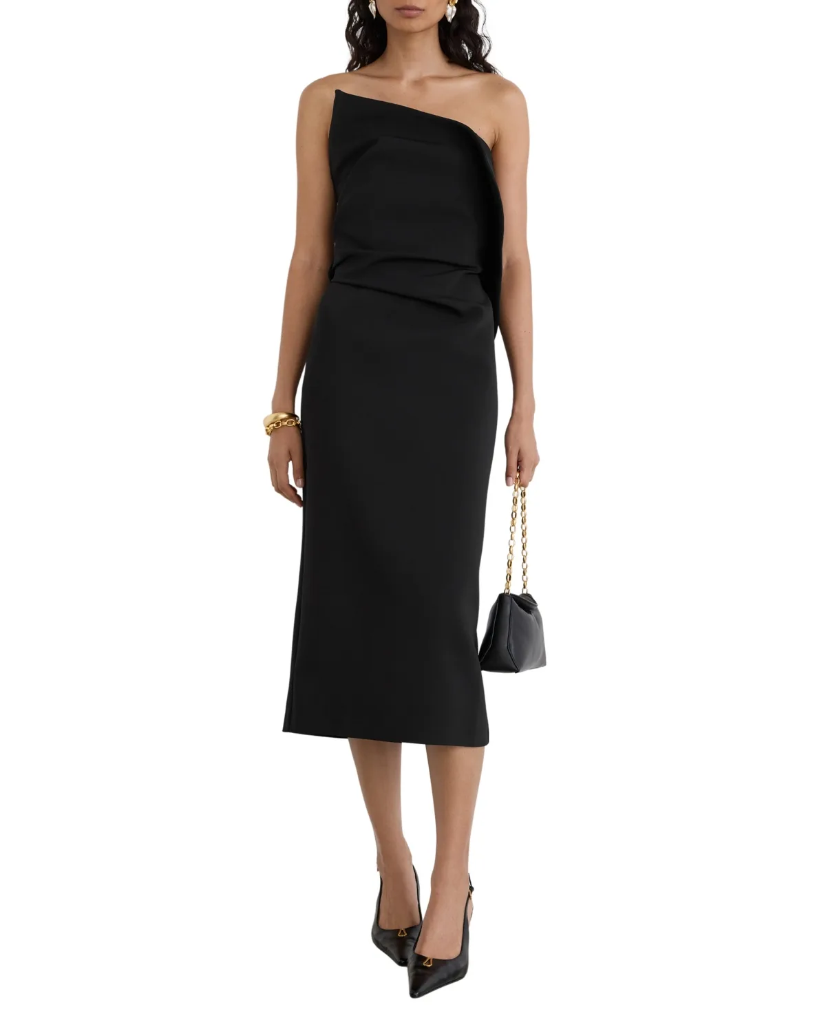 Dasha Strapless Sheath Midi Dress