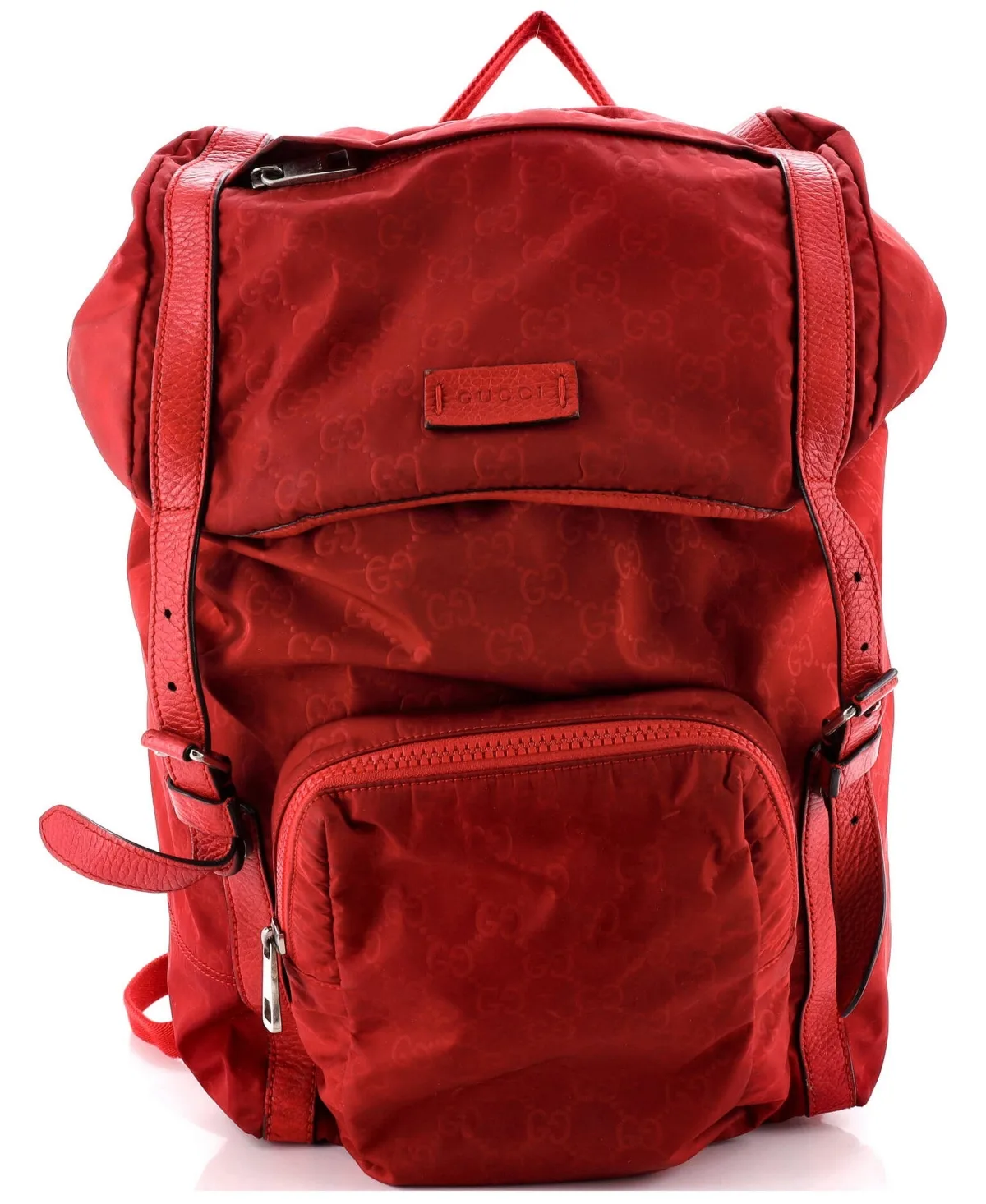 Pre-Owned Gucci Buckle Backpack Guccissima Nylon by Gucci