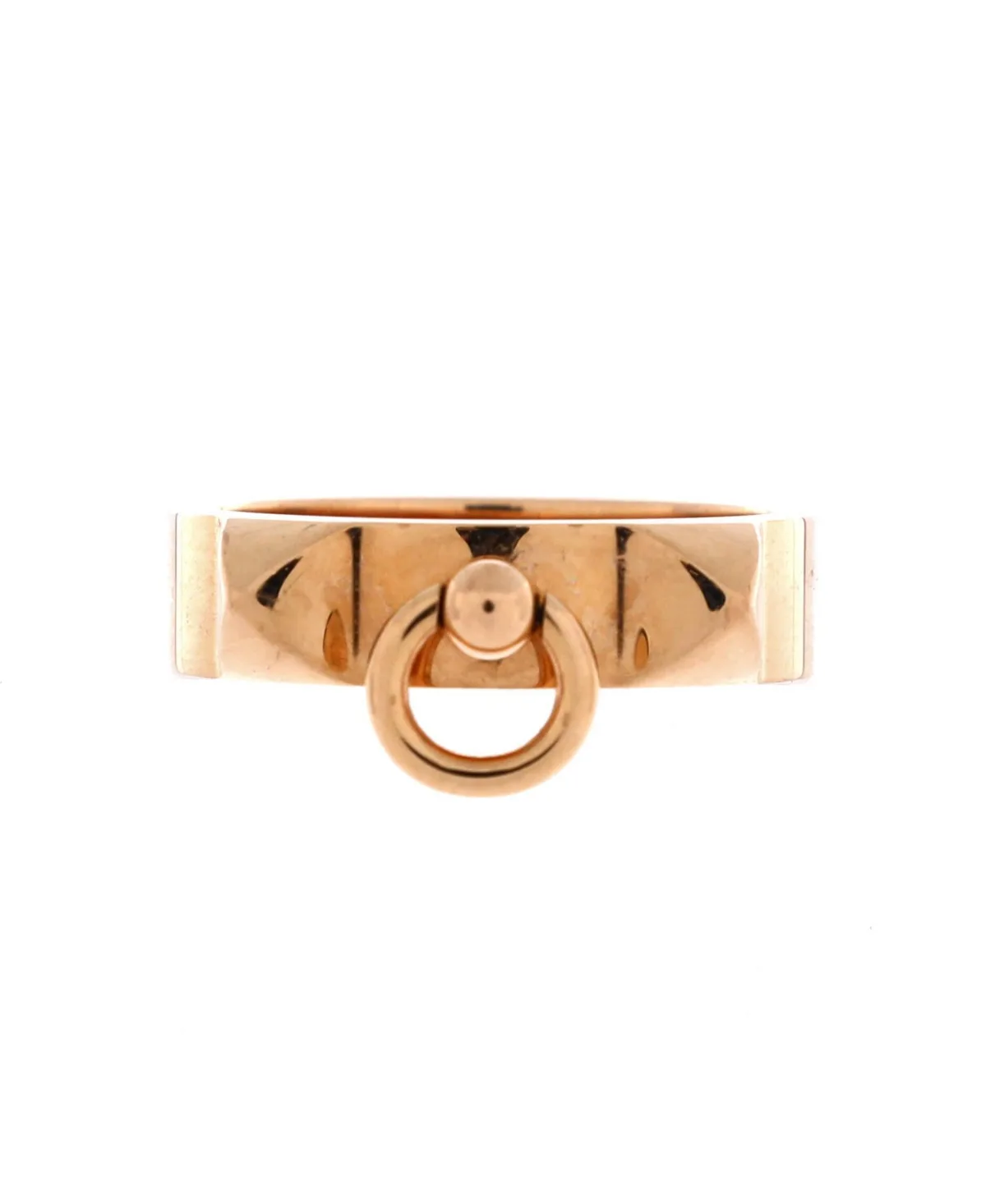 Pre-Owned Hermes Collier De Chien Wide-Band Ring in 18K Rose Gold by Hermes