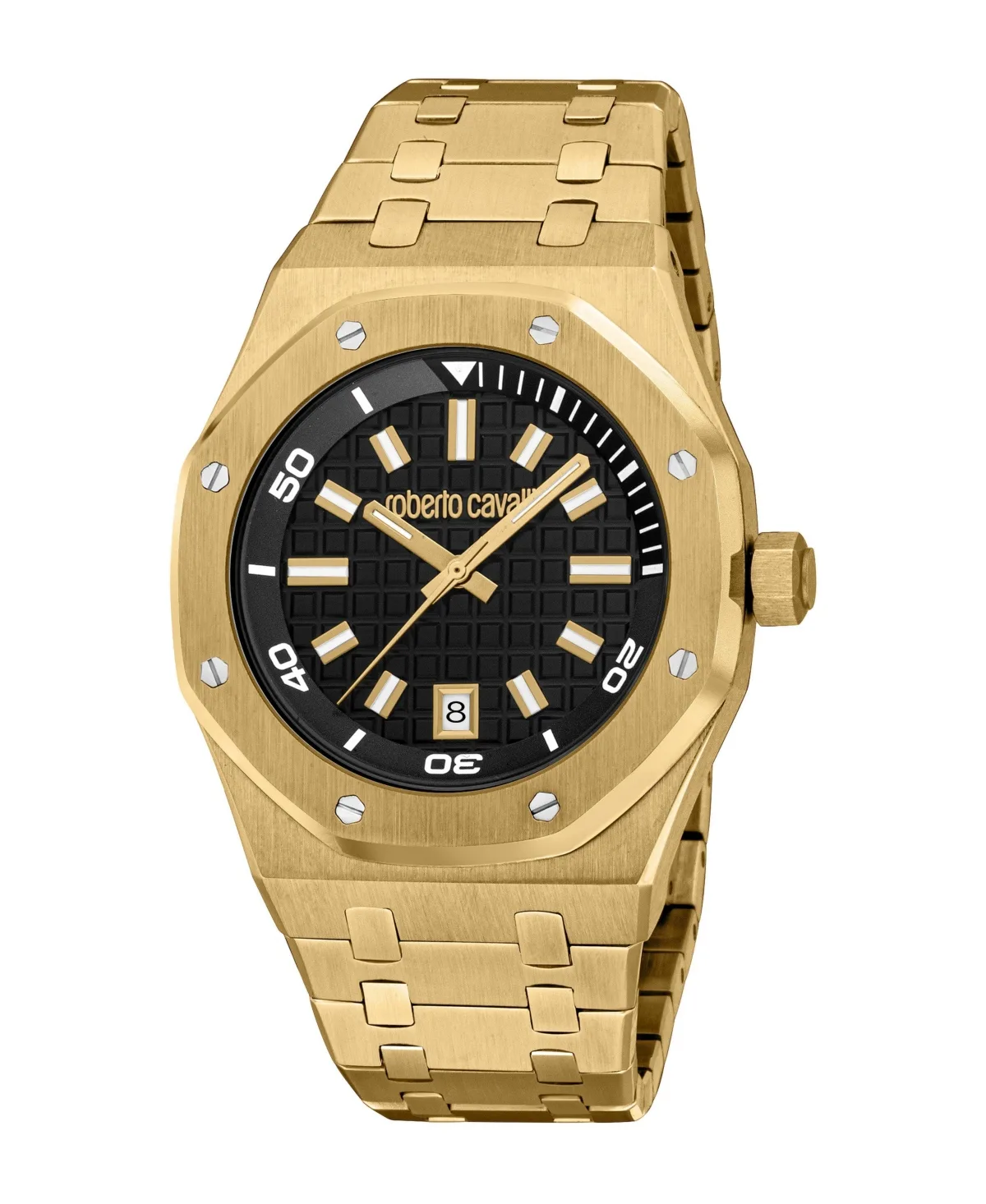 Quartz Impero Gold Stainless Steel Bracelet Watch, 42mm by Roberto Cavalli