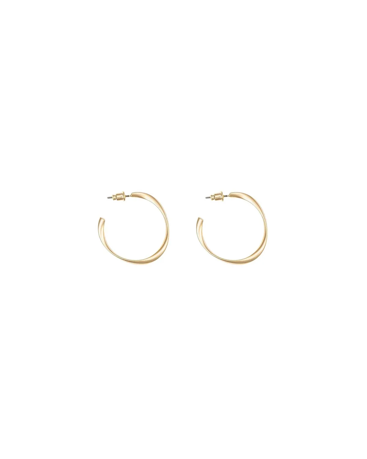 Leslie Small Sculpted Oval Hoop Earrings by Bearfruit Jewelry