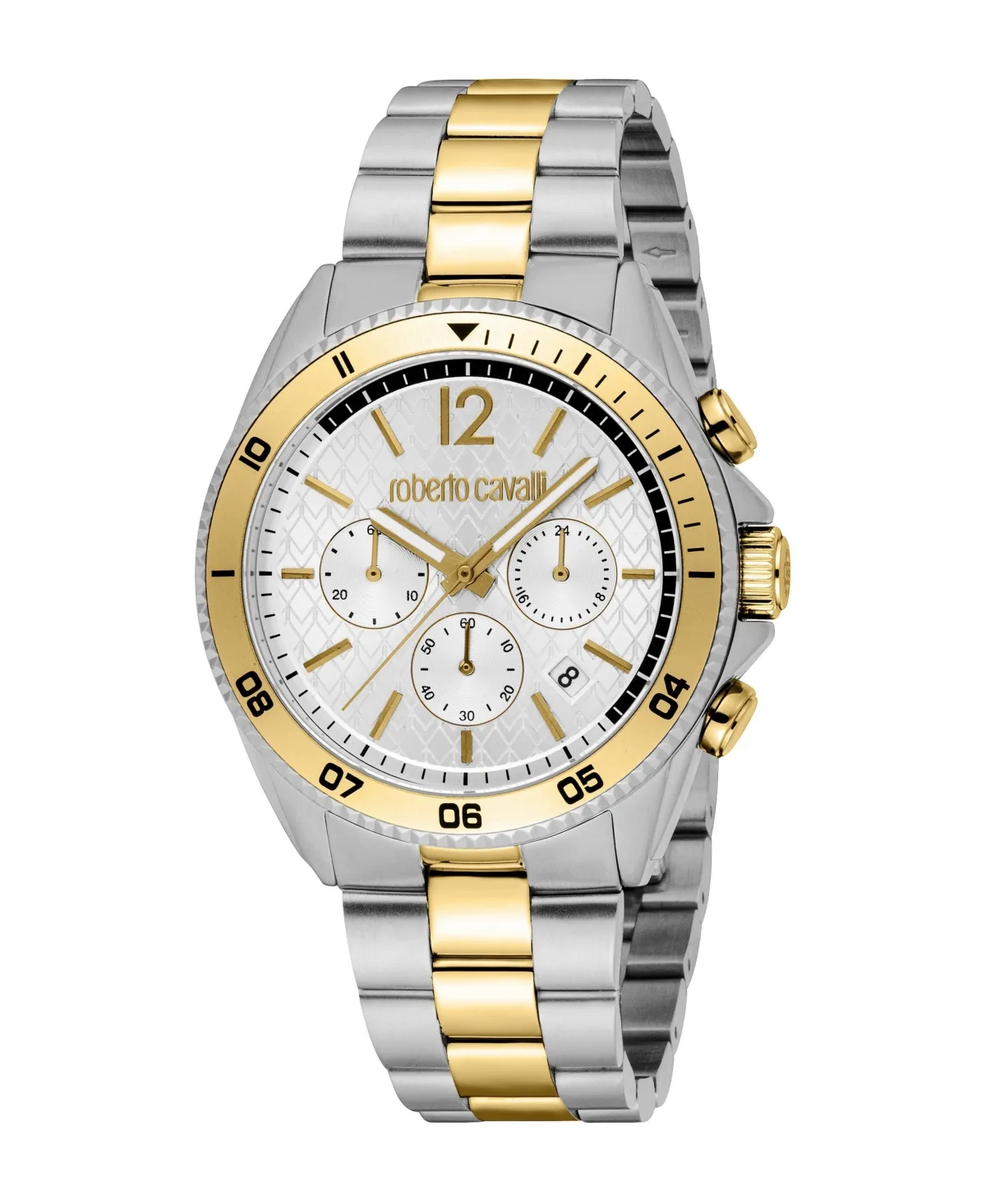 Quartz Chronograph Two-Tone Stainless Steel Bracelet Watch, 42mm by Roberto Cavalli