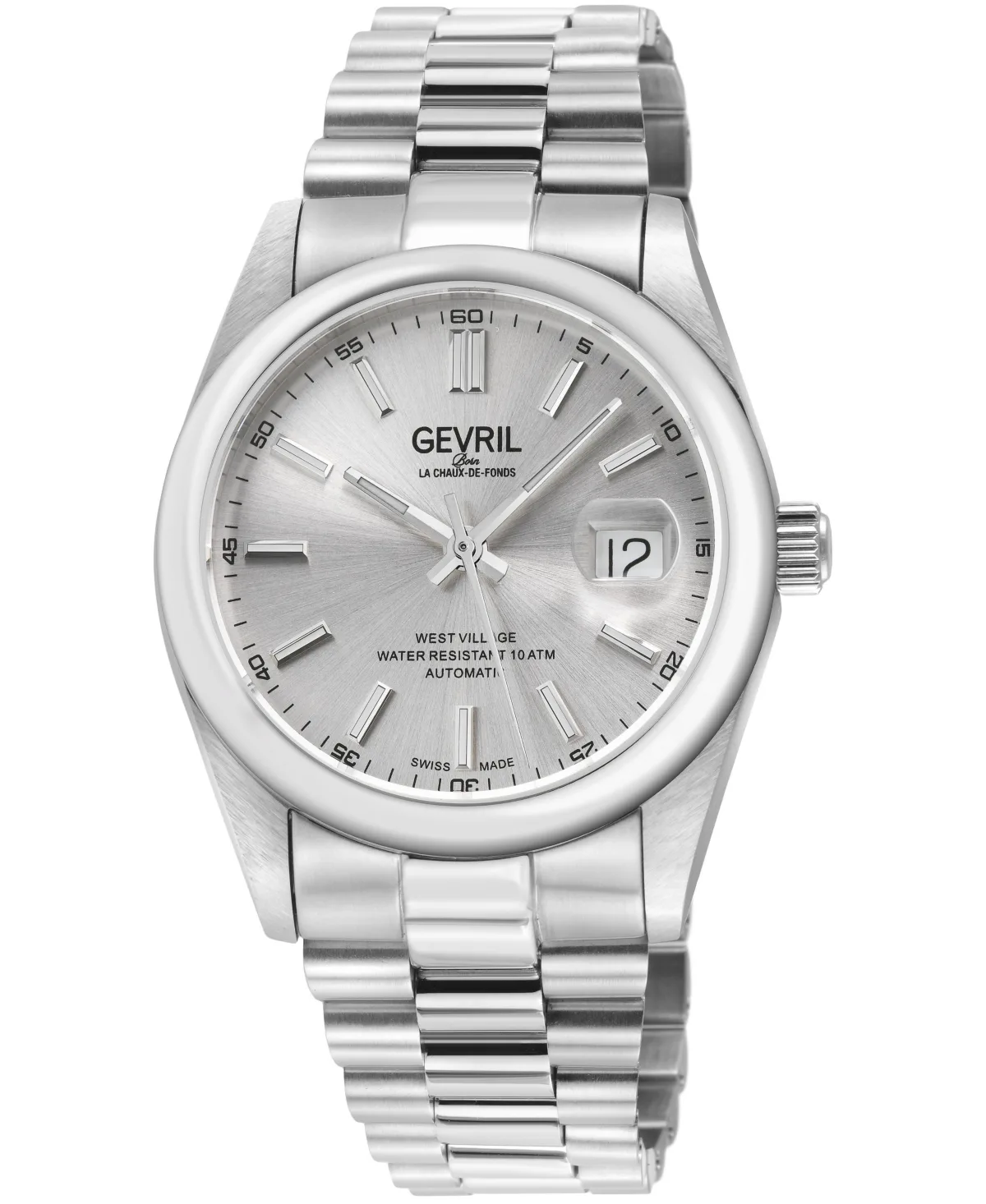 Swiss Automatic West Village Stainless Steel Bracelet Watch, 40 mm by Gevril