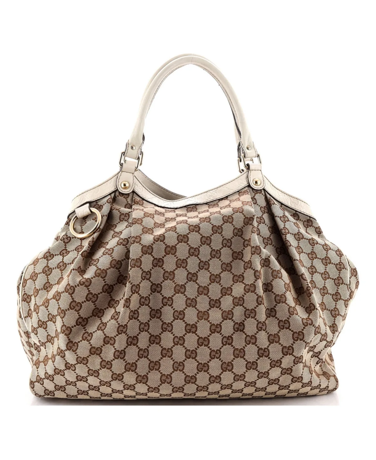 Pre-Owned Large Sukey Tote Gg Canvas with Leather