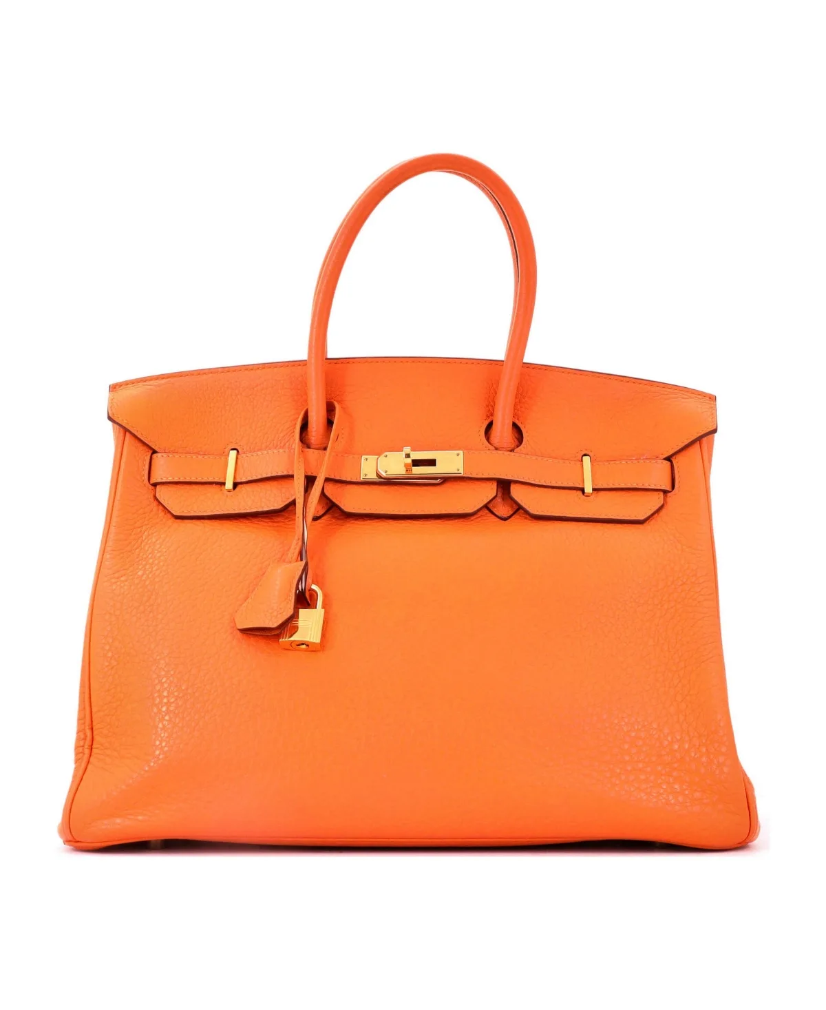 Pre-Owned Hermes Birkin 35 Handbag Clemence with Gold Hardware