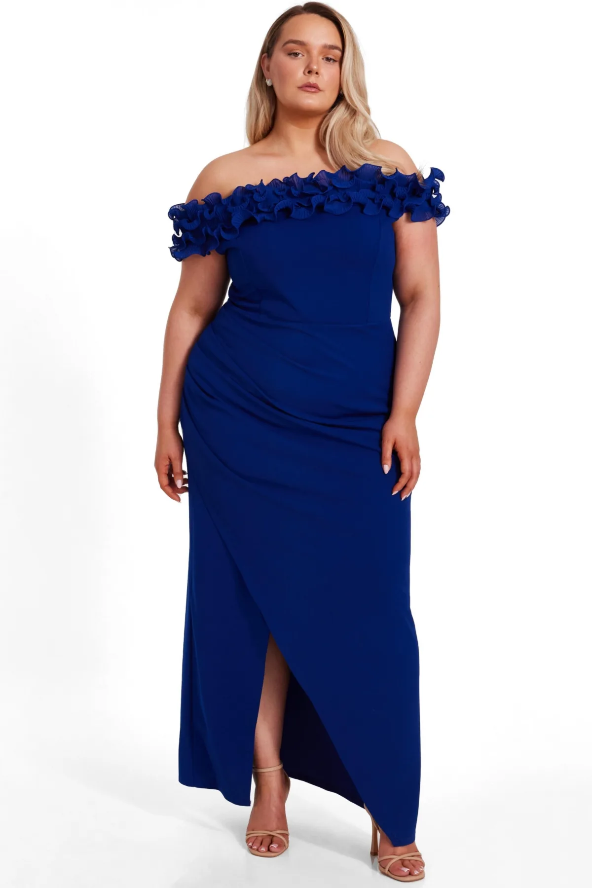 Bardot Ruffle Maxi Dress