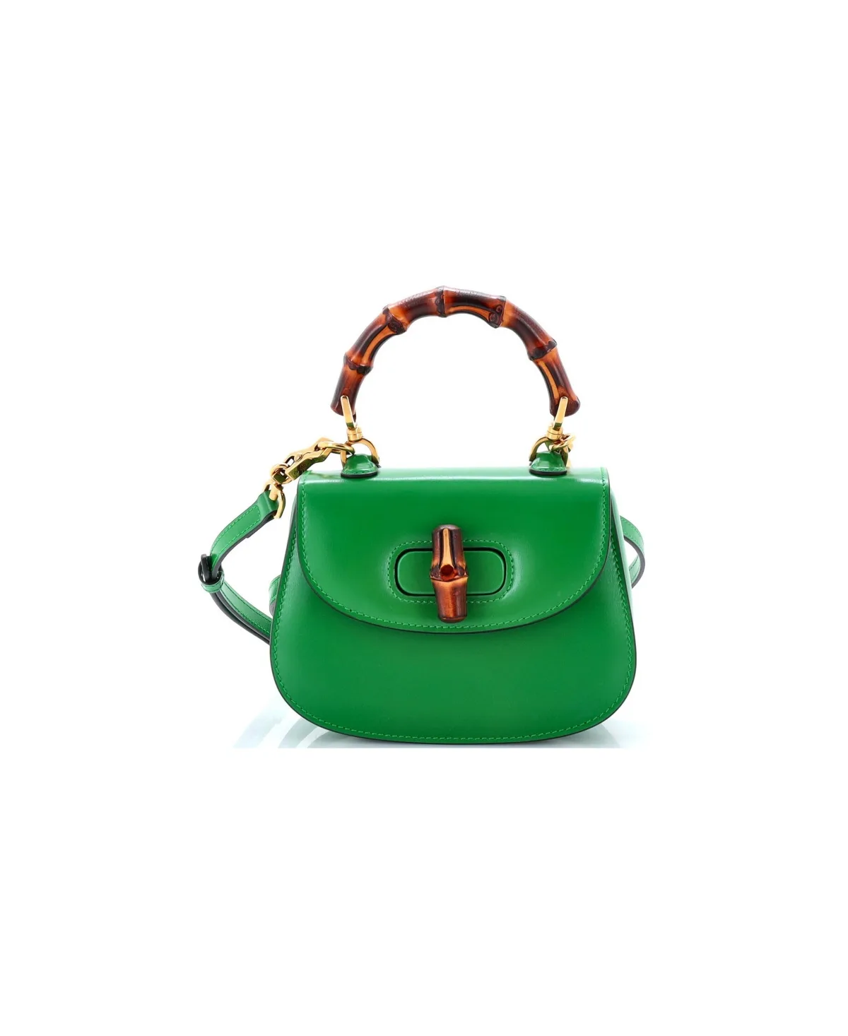 Pre-Owned Gucci Mini Bamboo 1947 Top Handle Bag Leather
