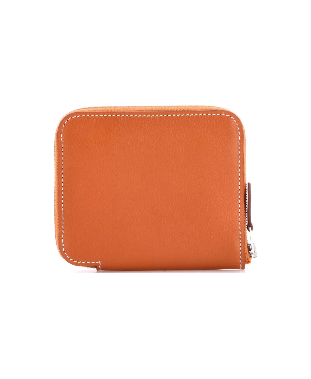 Pre-Owned Hermes Compact Azap Zip Around Wallet Silkin Evercolor by Hermes